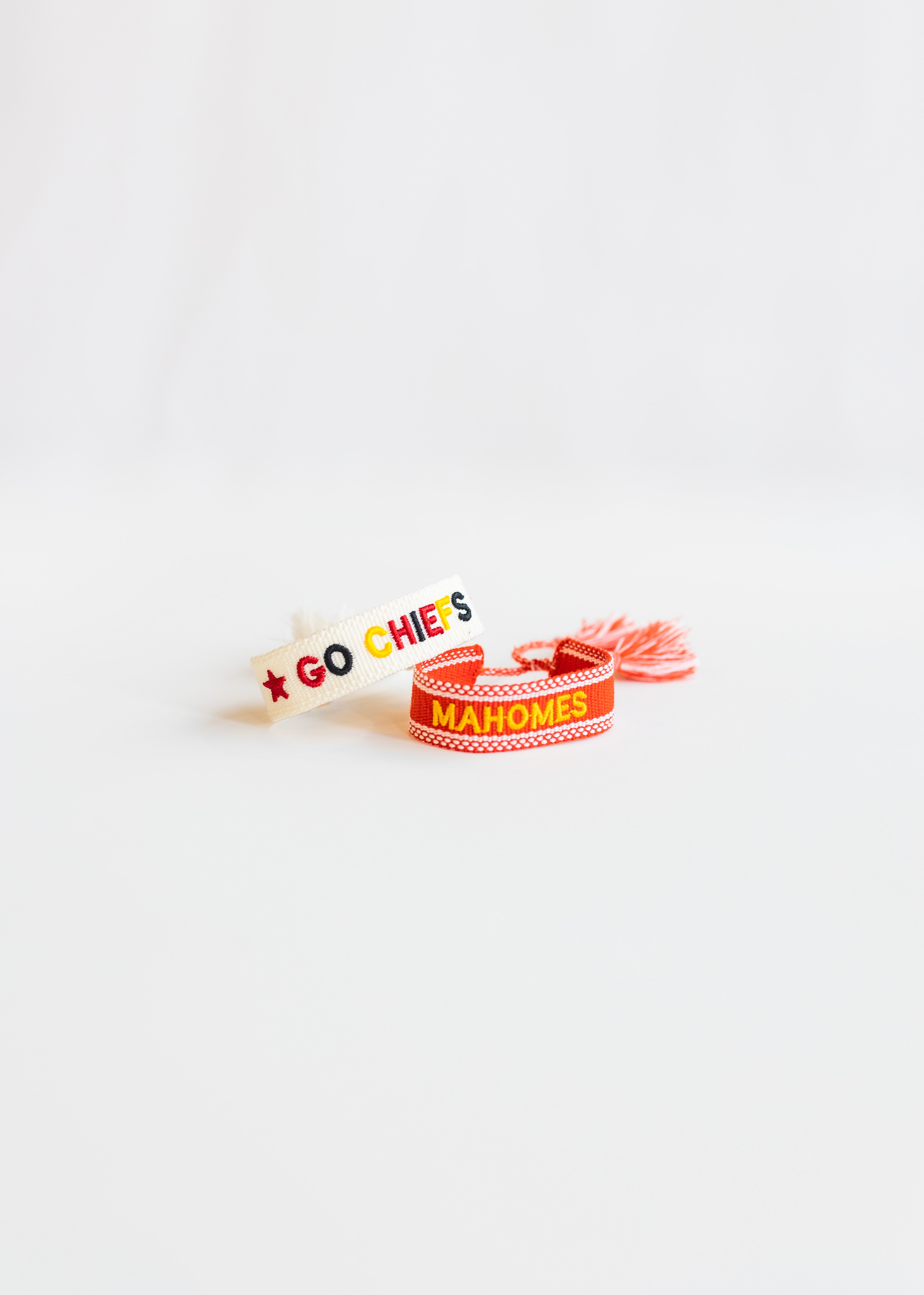 Go Chiefs Embroidered Bracelet