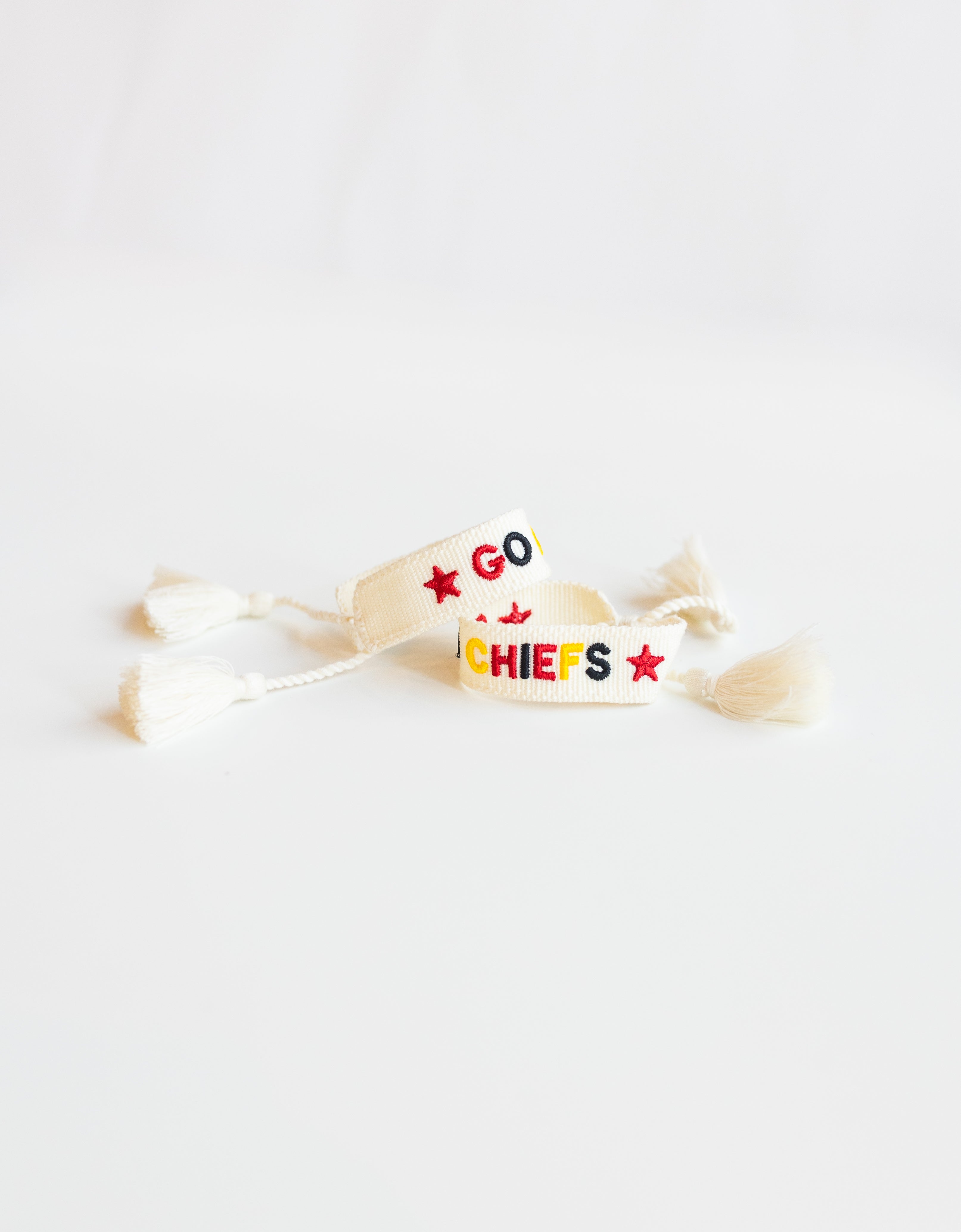 Go Chiefs Embroidered Bracelet