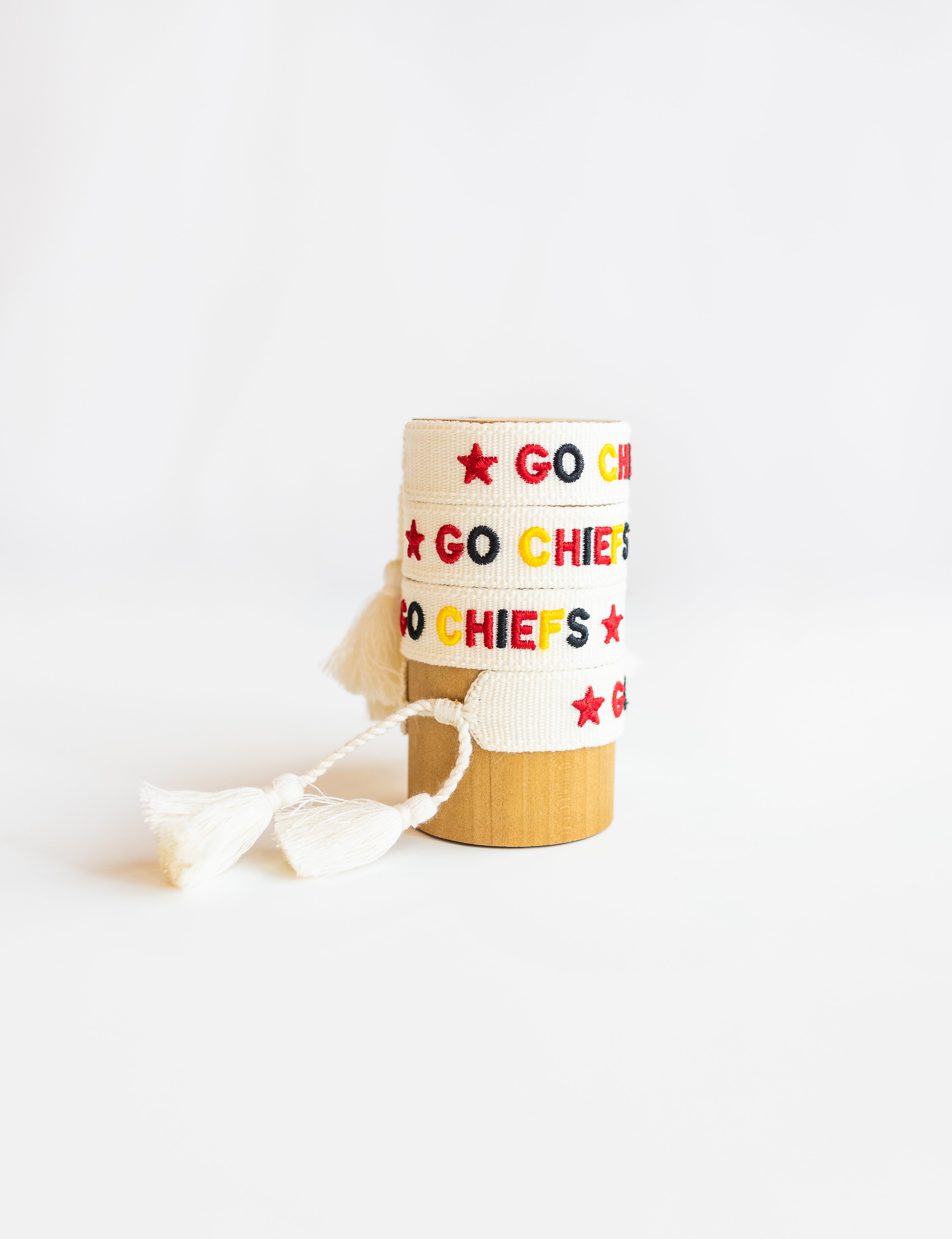 Go Chiefs Embroidered Bracelet