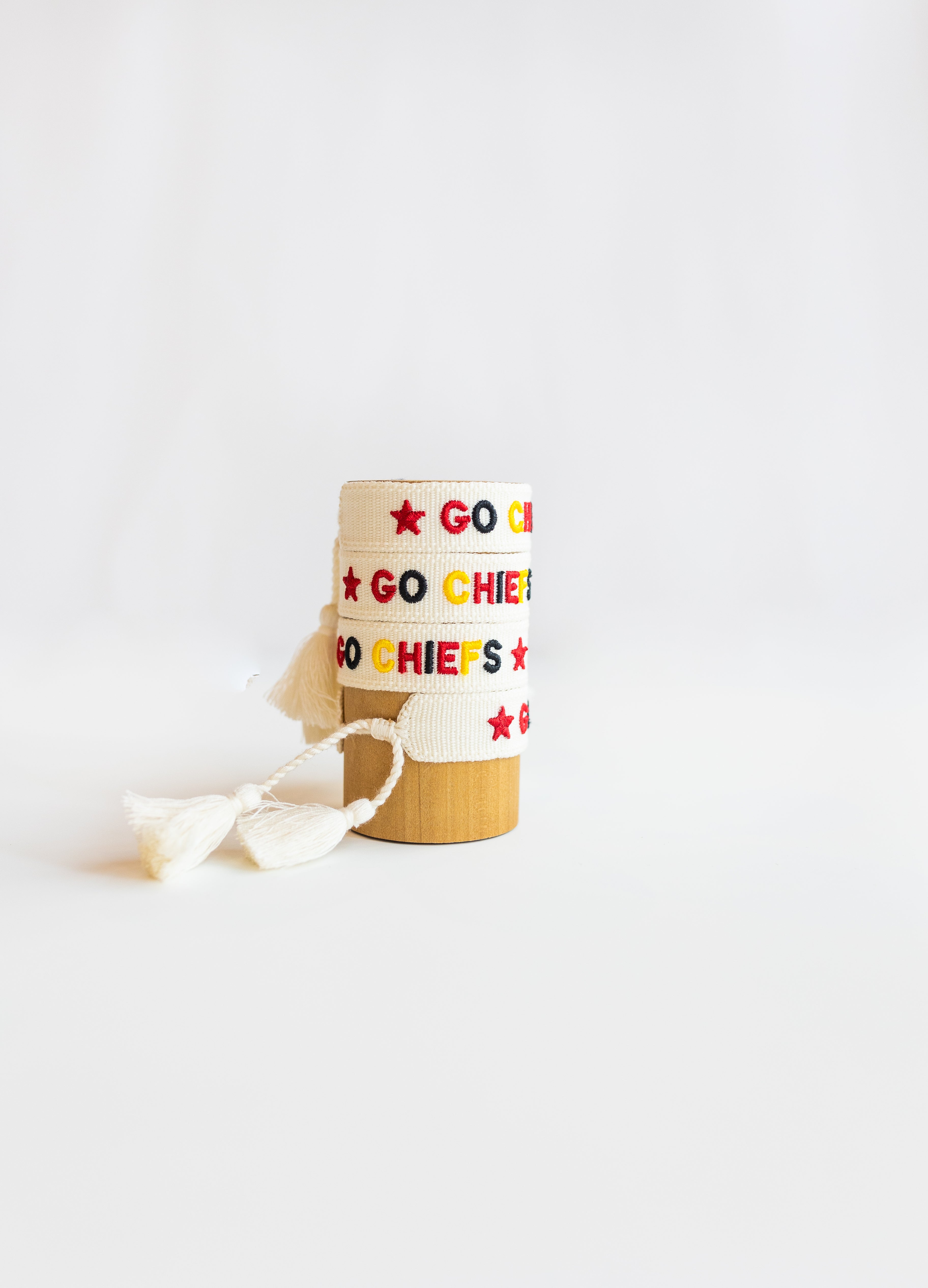 Go Chiefs Embroidered Bracelet