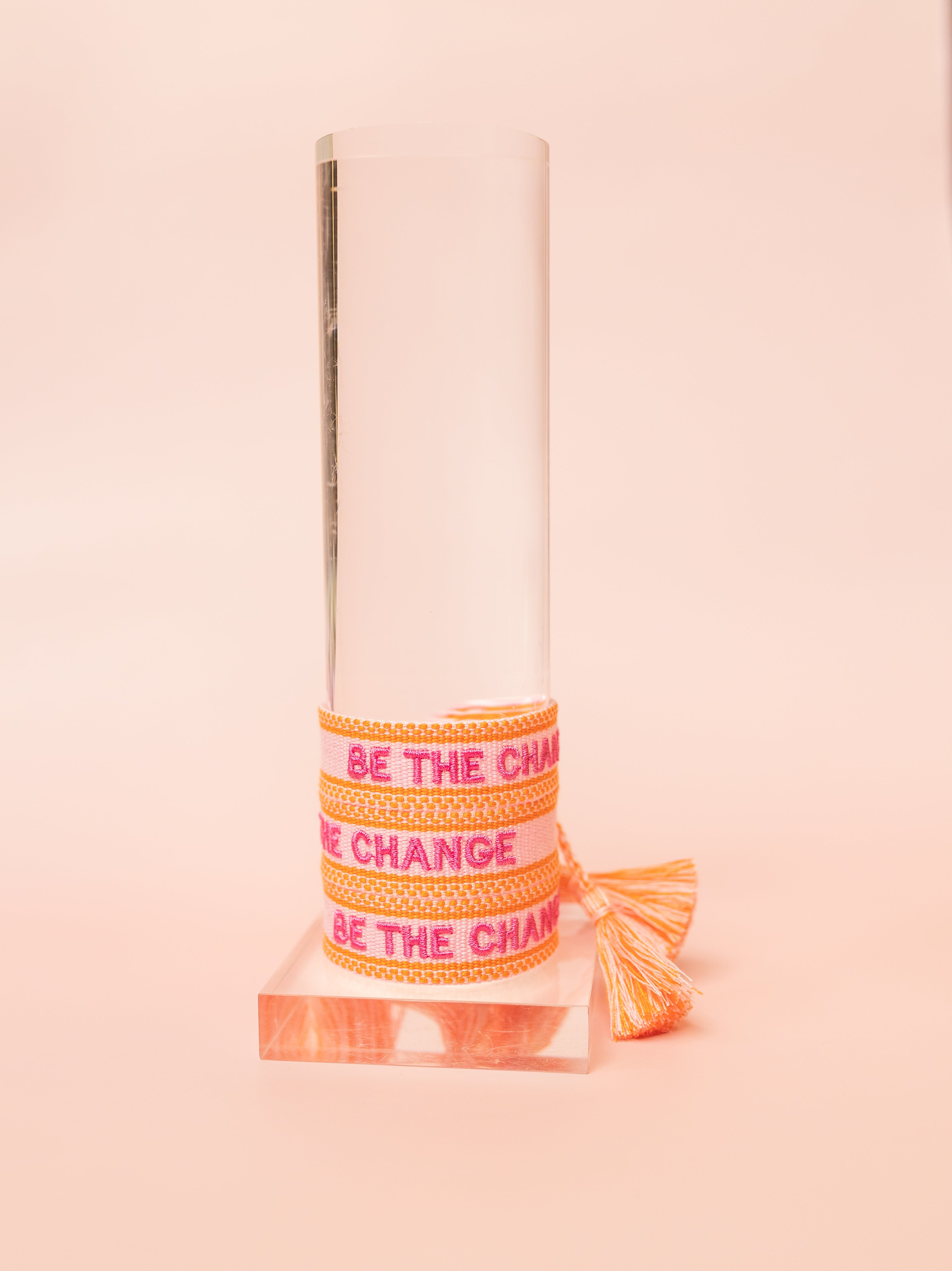 Be The Change Embroidered Bracelet