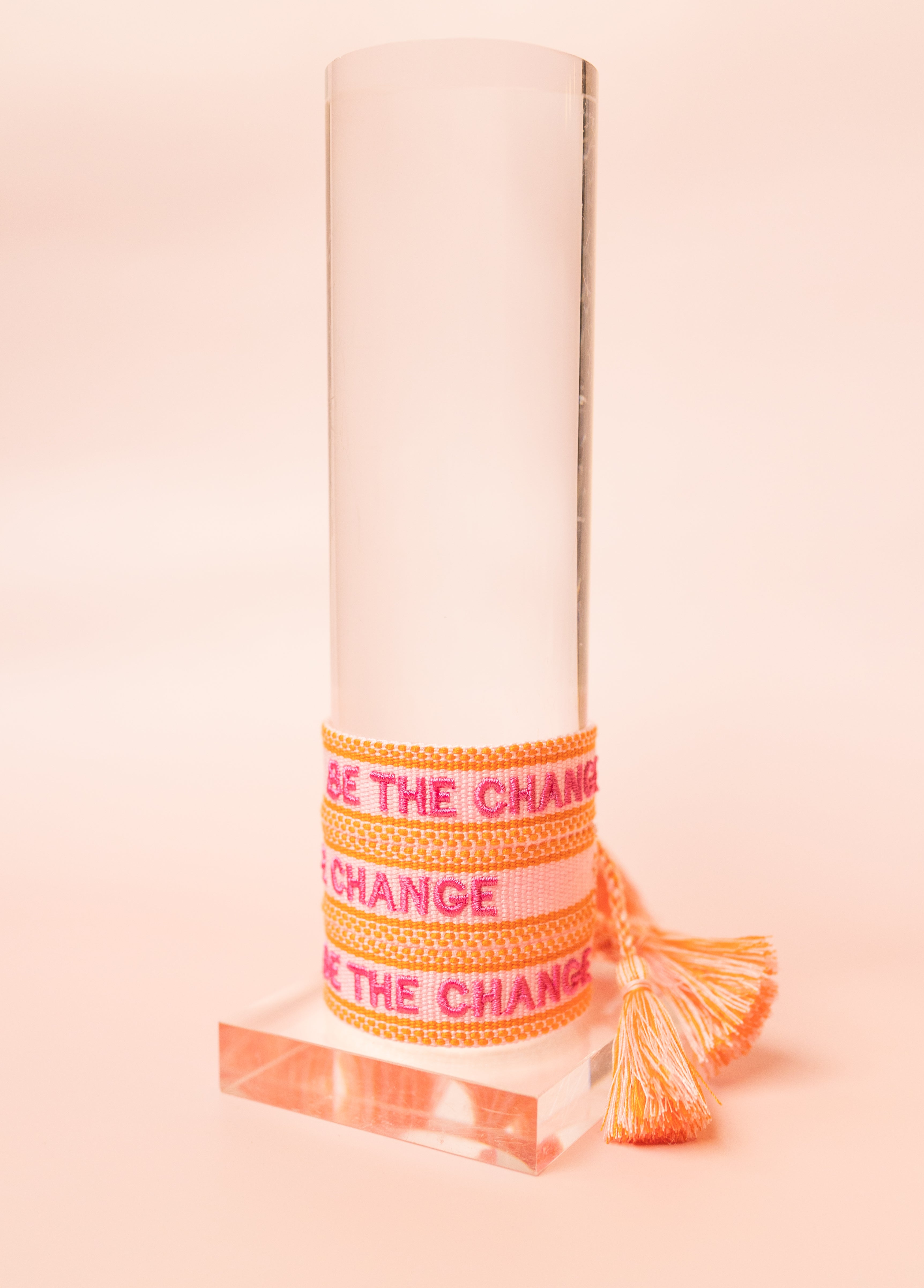 Be The Change Embroidered Bracelet