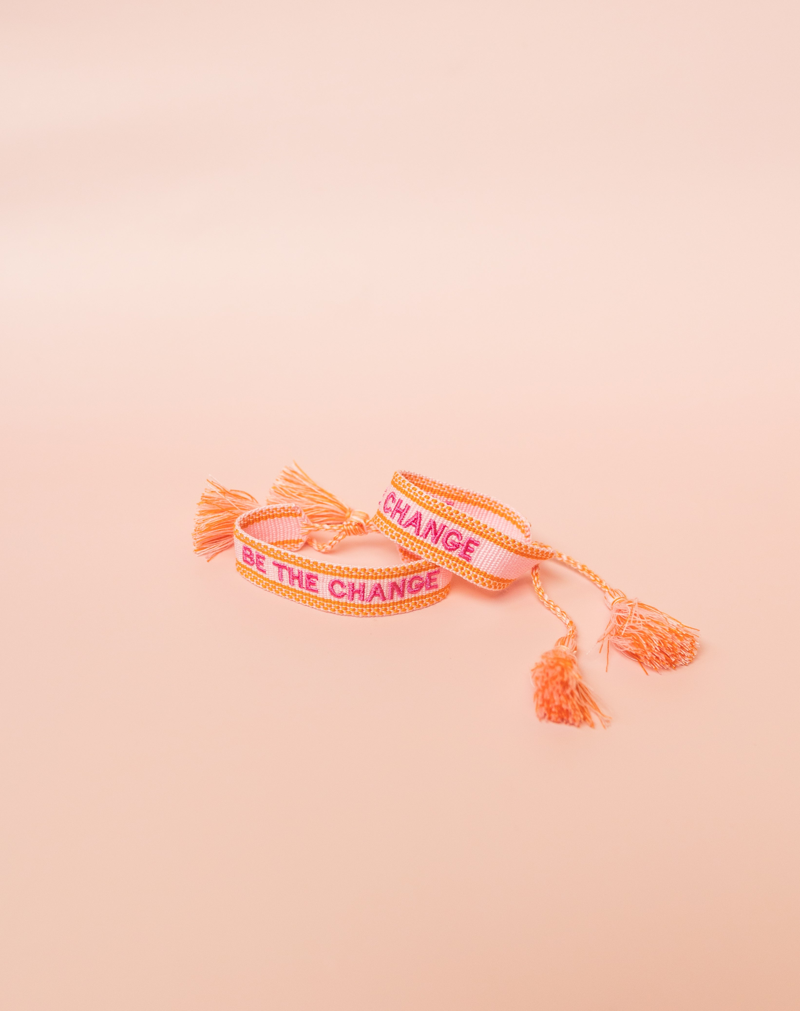Be The Change Embroidered Bracelet