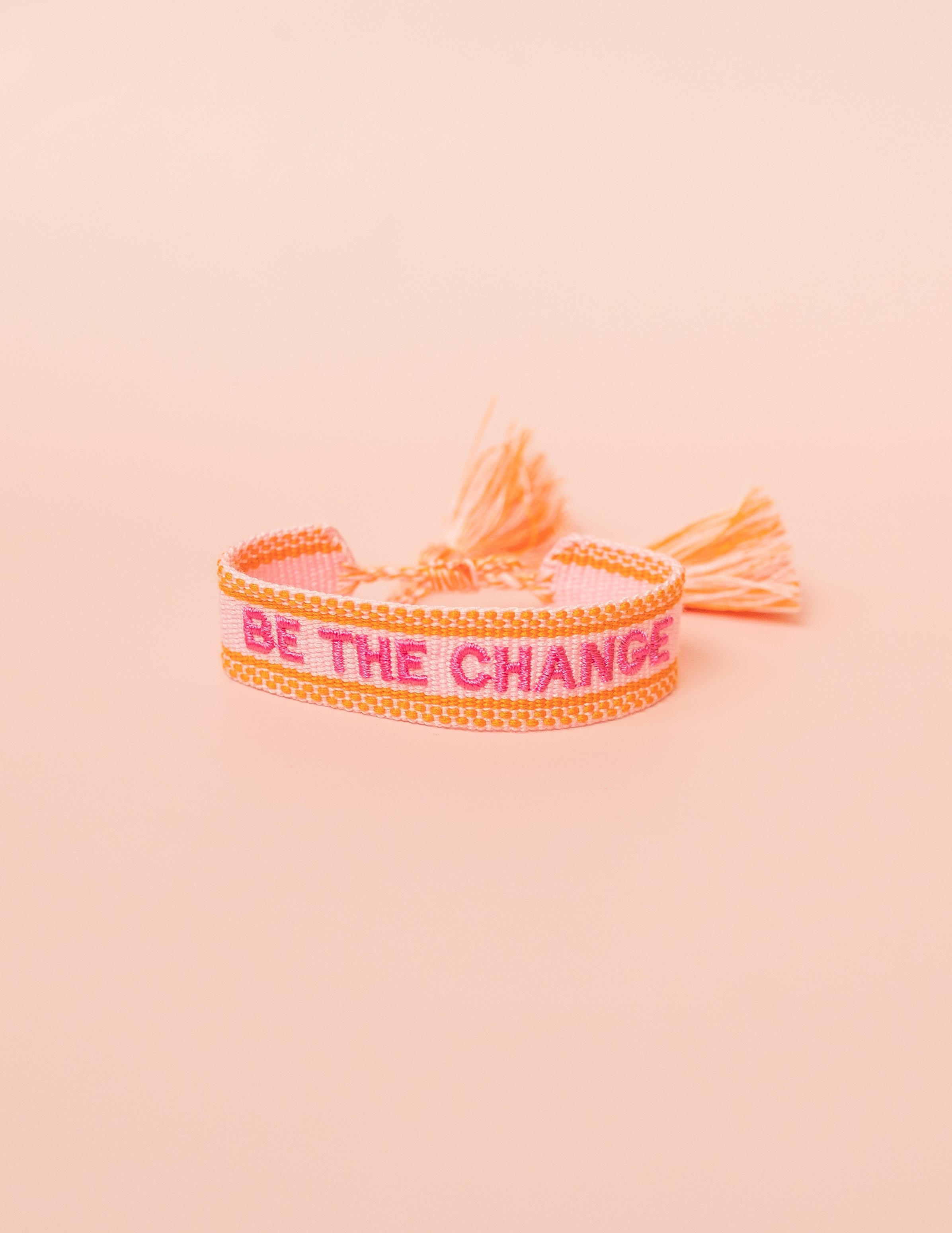 Be The Change Embroidered Bracelet