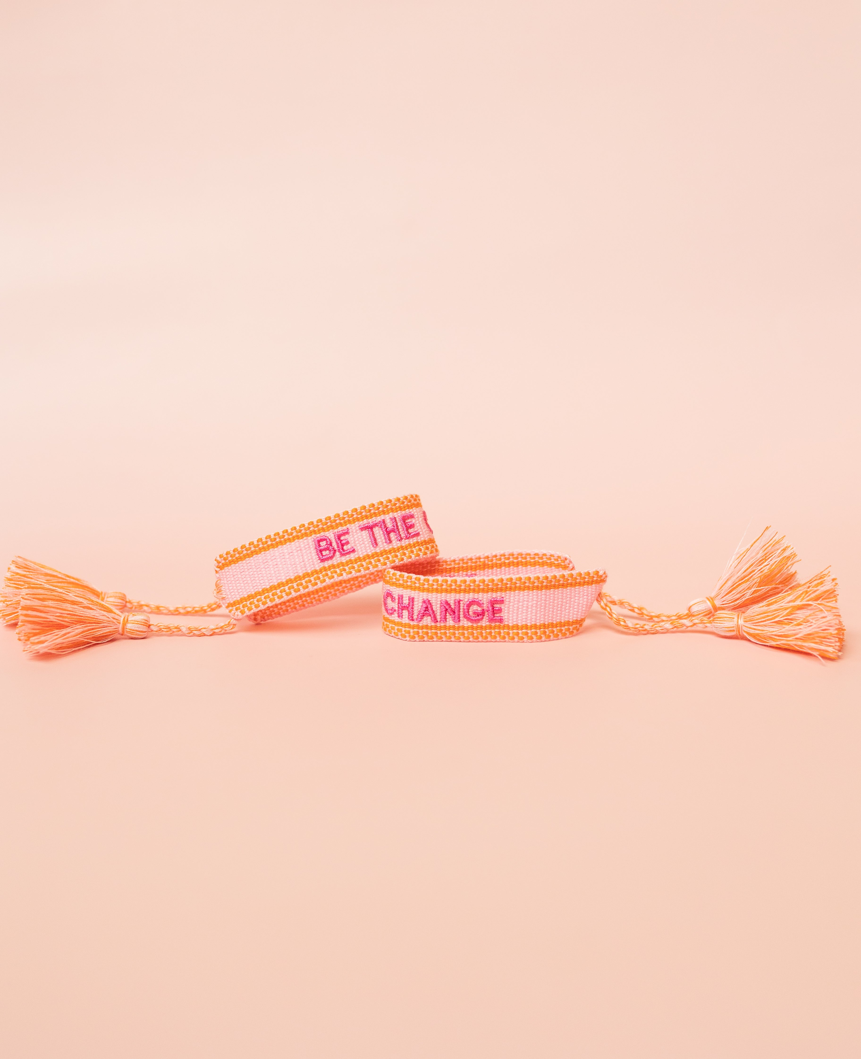 Be The Change Embroidered Bracelet
