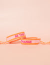 Be The Change Embroidered Bracelet