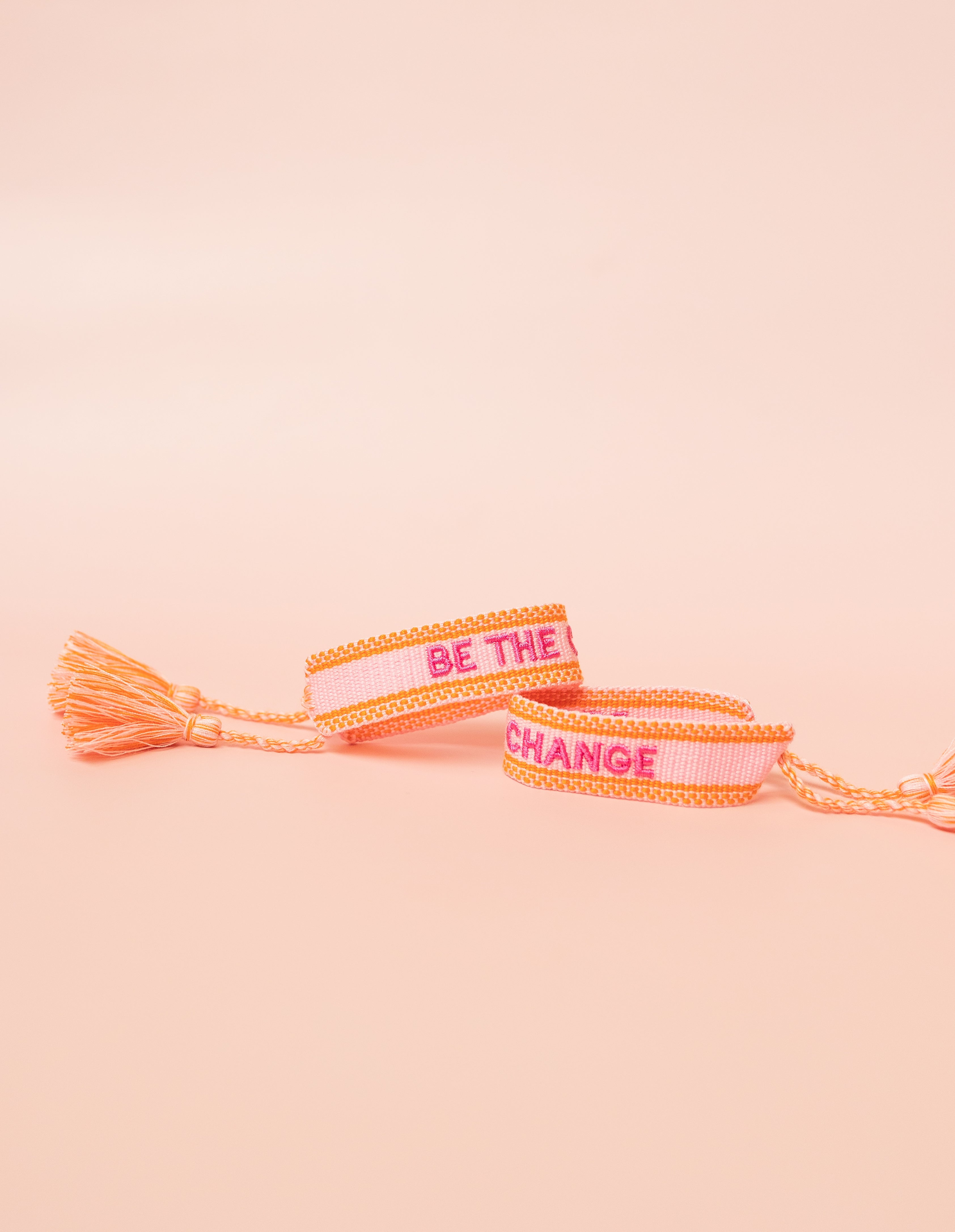 Be The Change Embroidered Bracelet