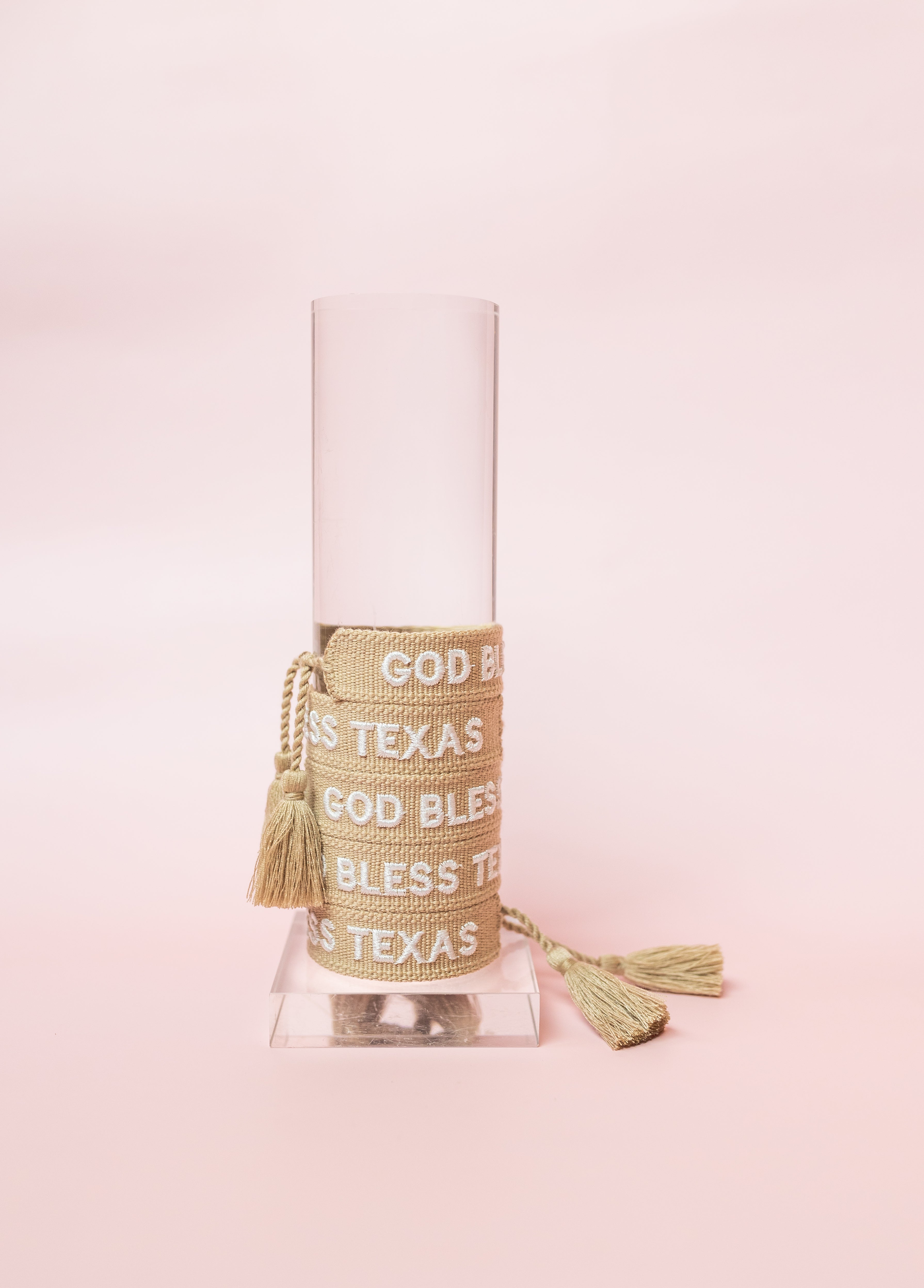 God Bless Texas Embroidered Bracelet