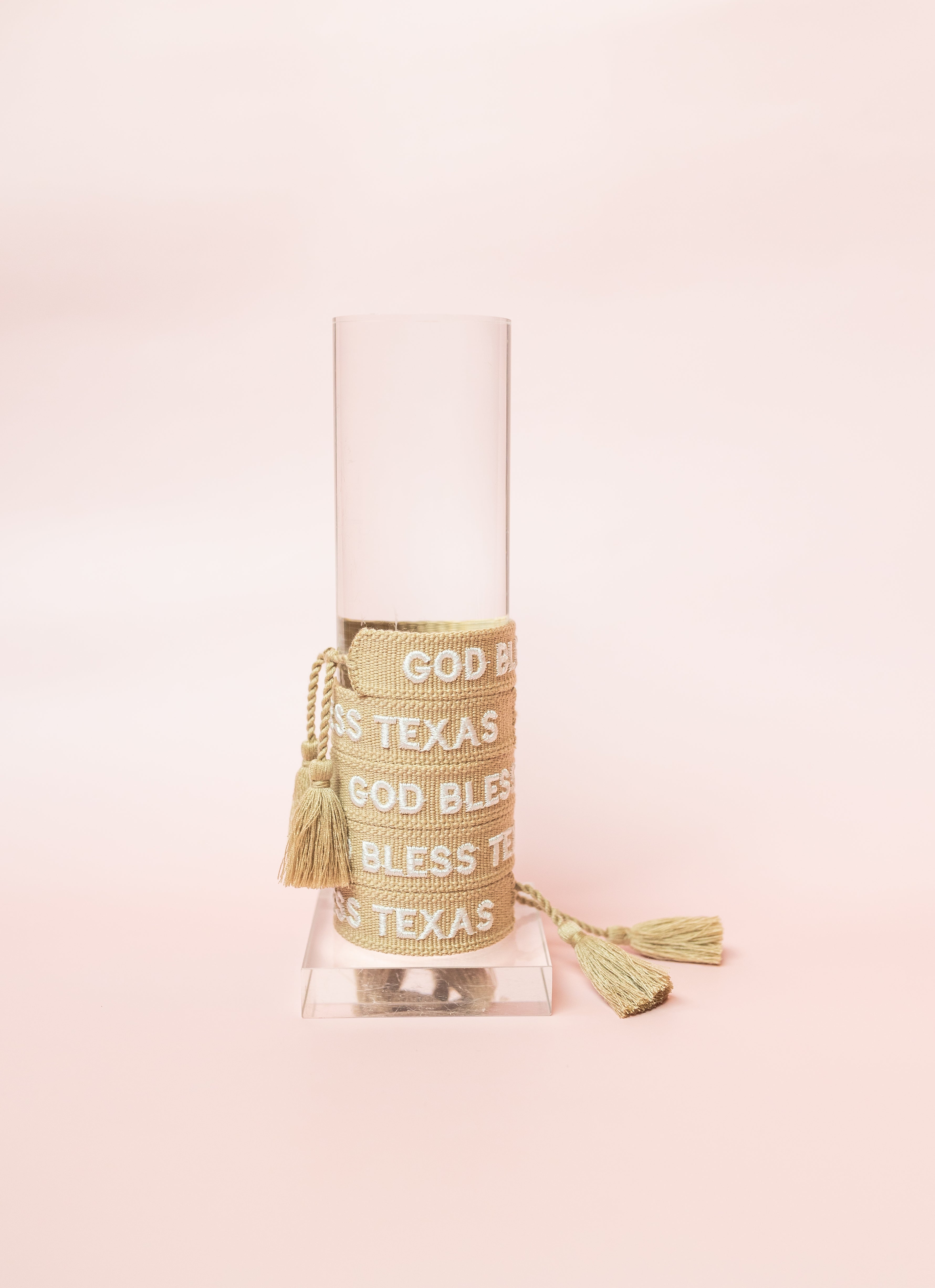 God Bless Texas Embroidered Bracelet