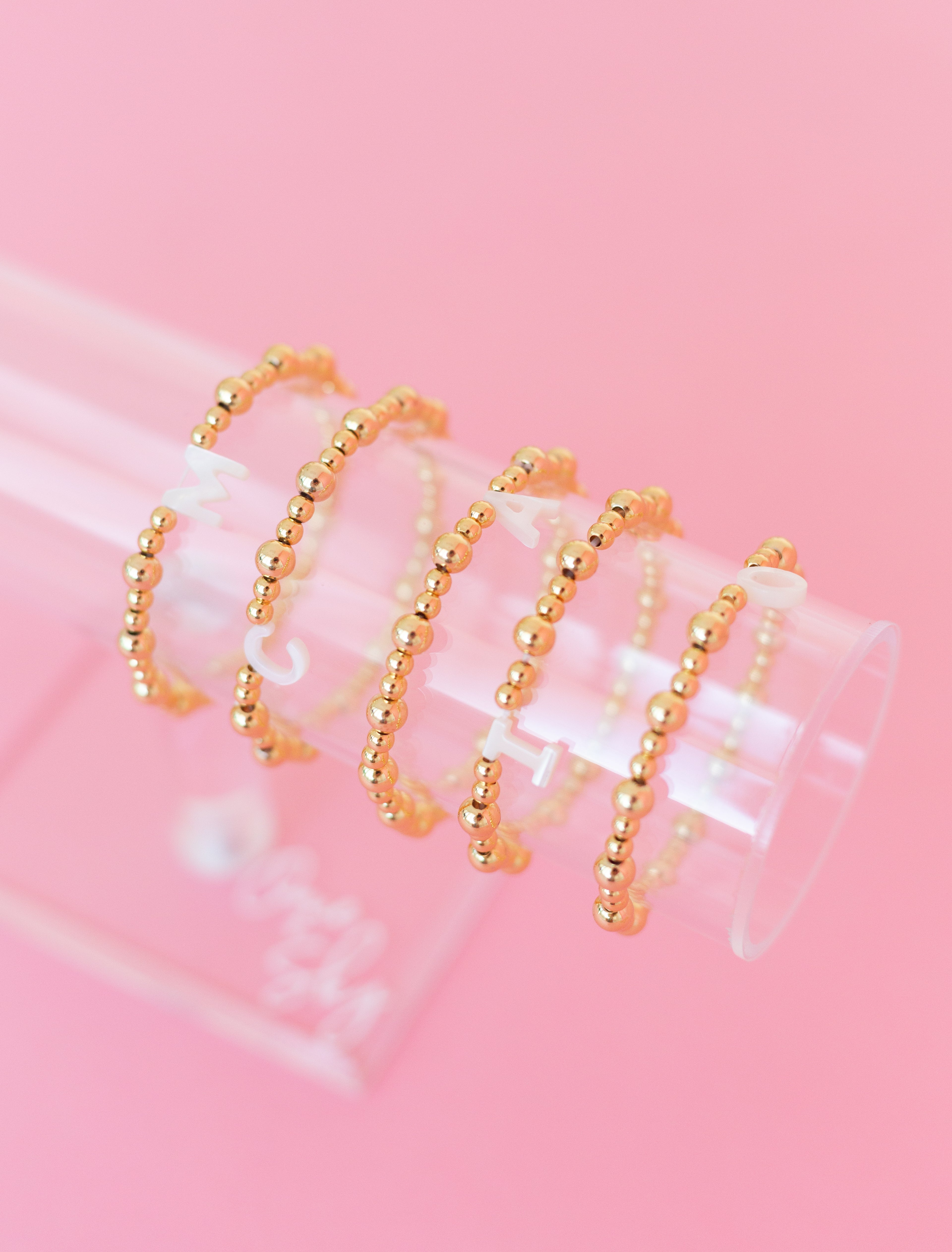 Opal Initial Bracelet