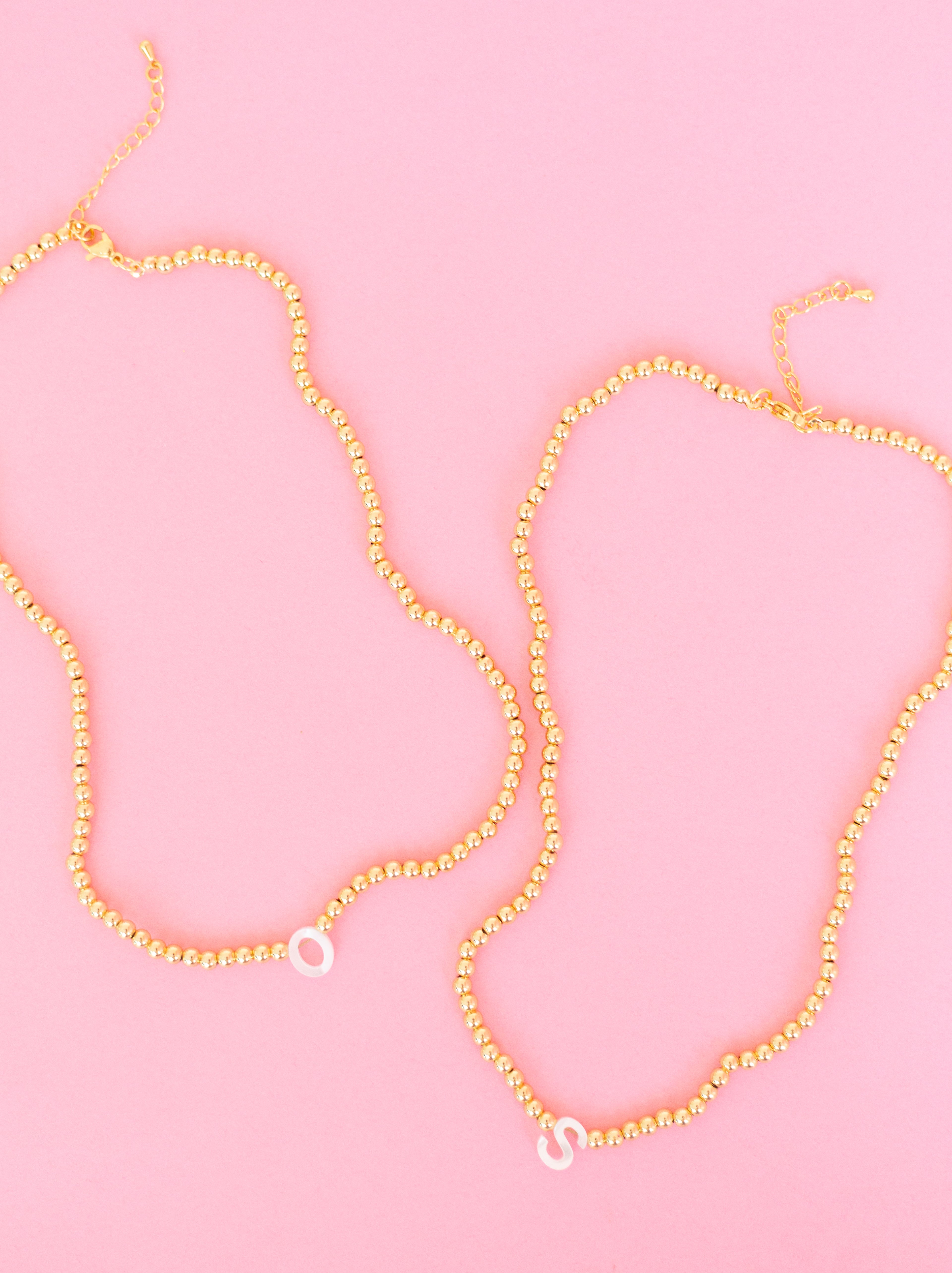 Opal Initial Necklace