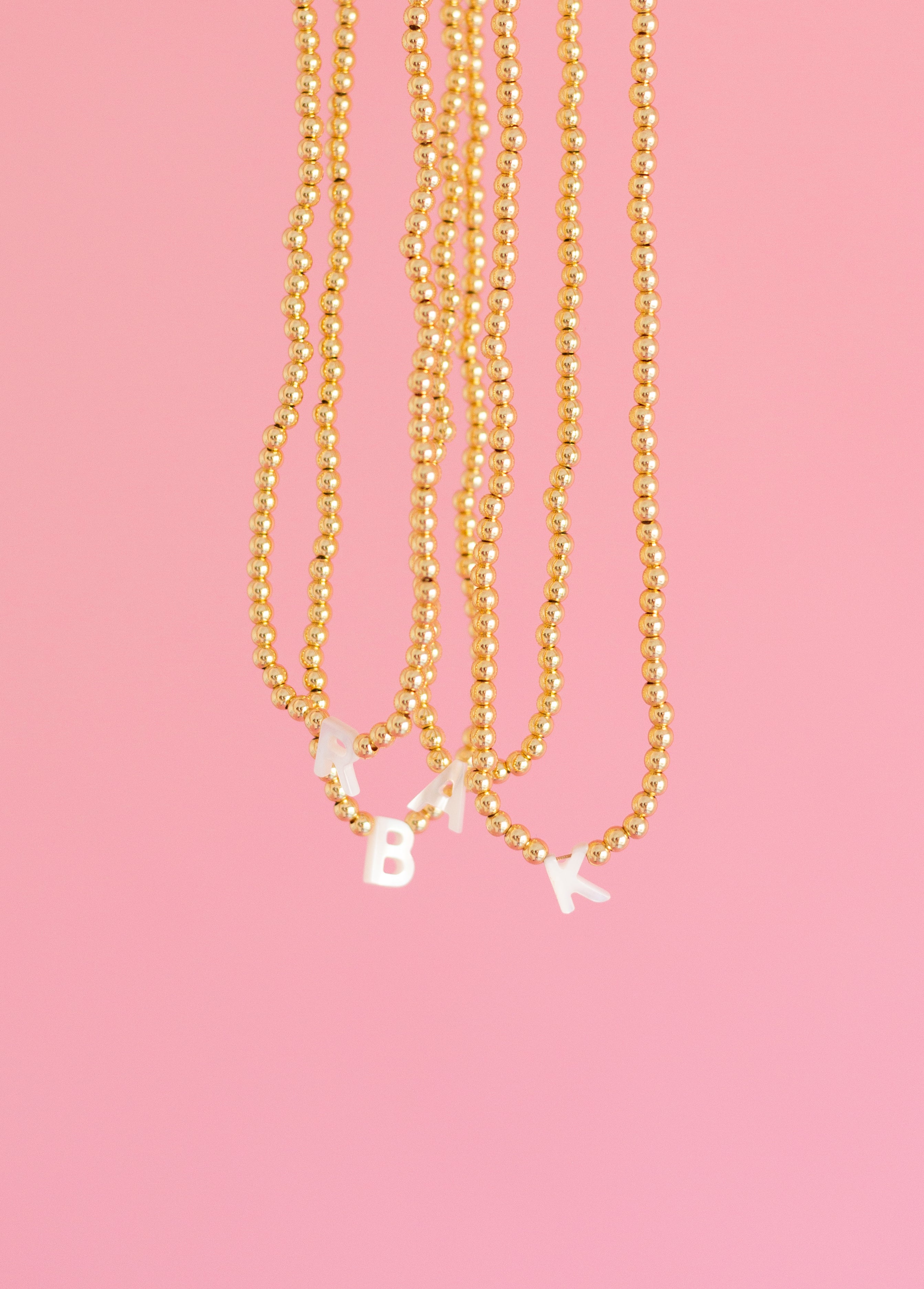 Opal Initial Necklace