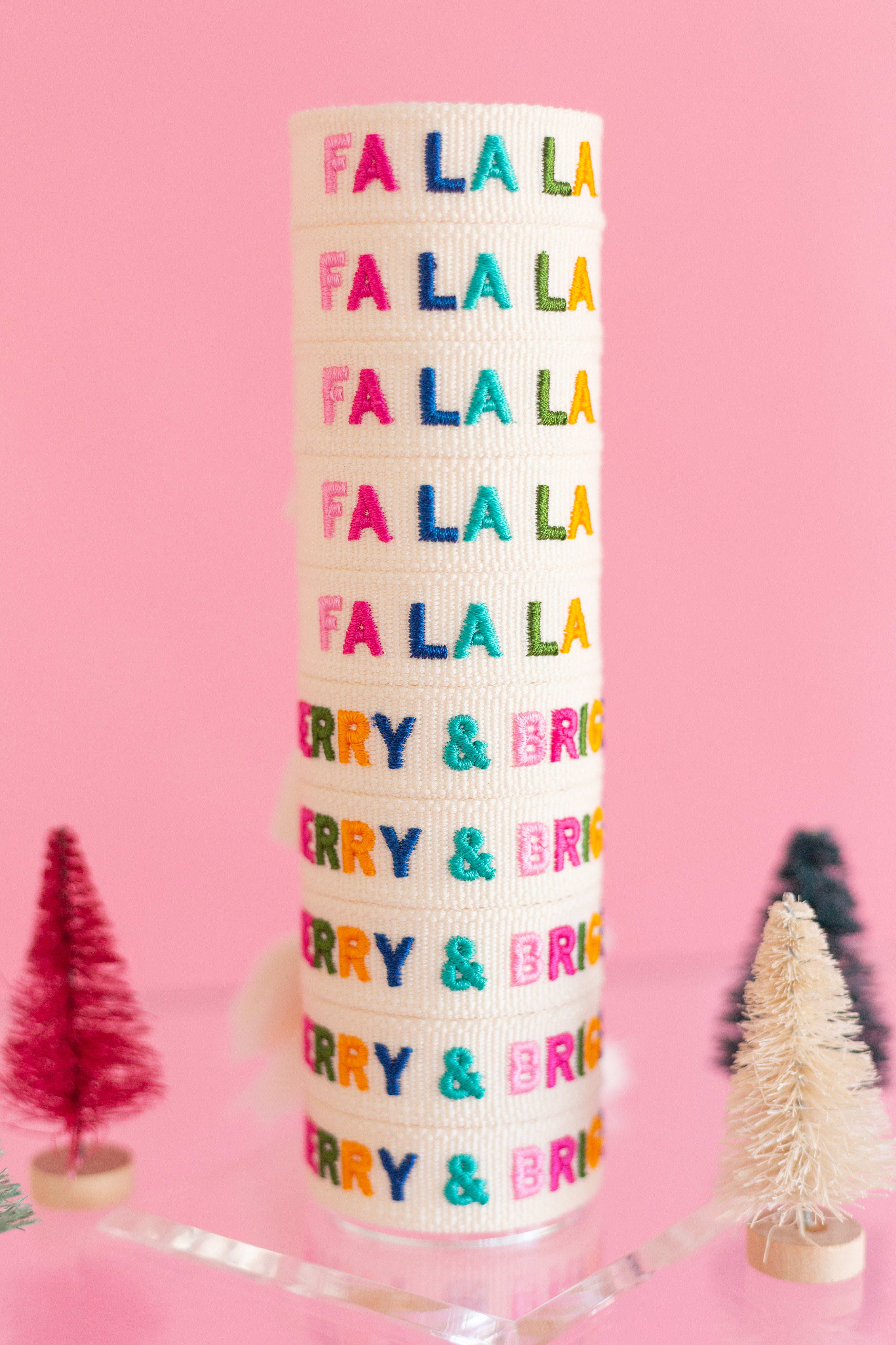 Fa La La Embroidered Bracelet