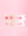 Pink God is Good Embroidered Bracelet