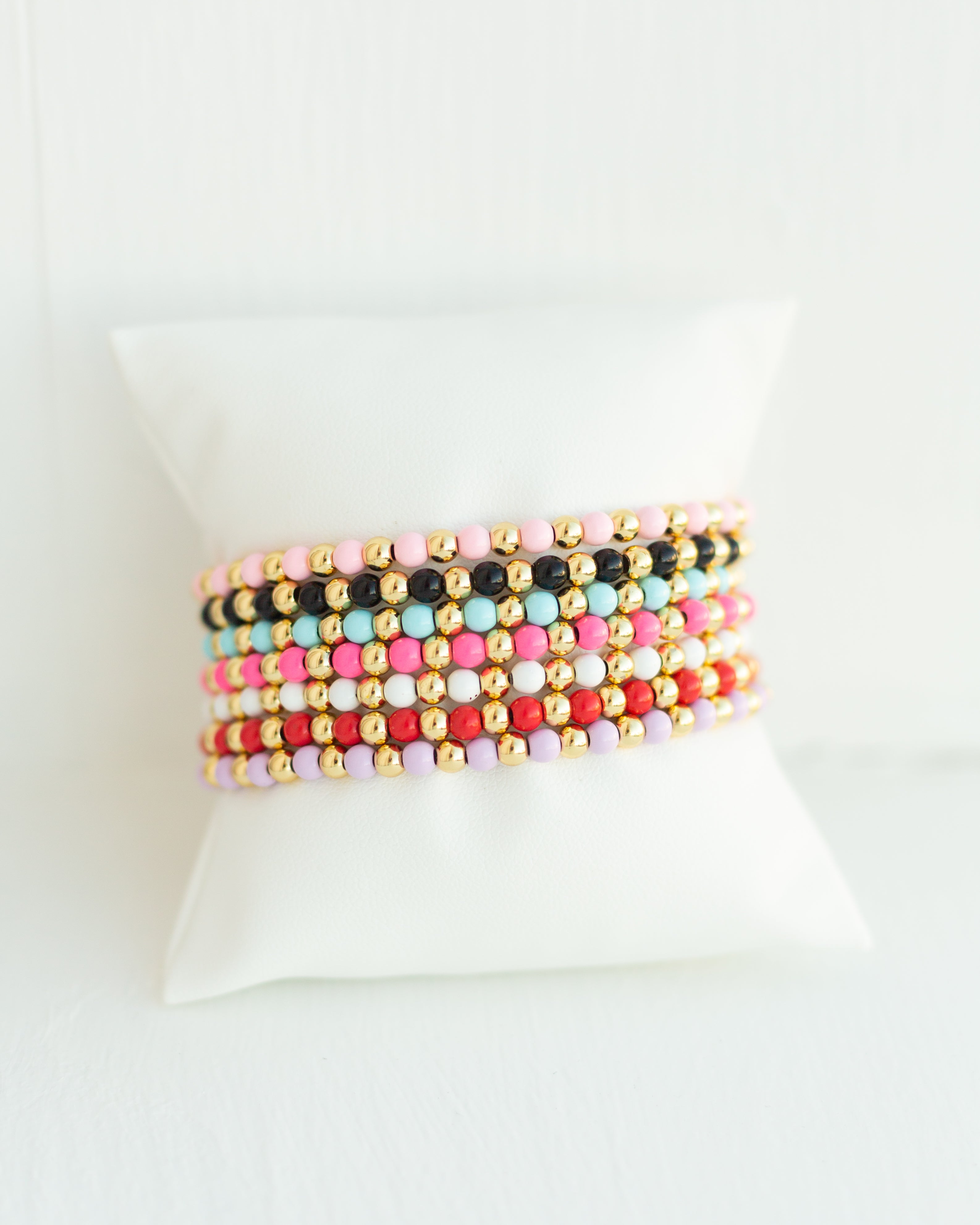 Rainbow Gold Beaded Bracelet