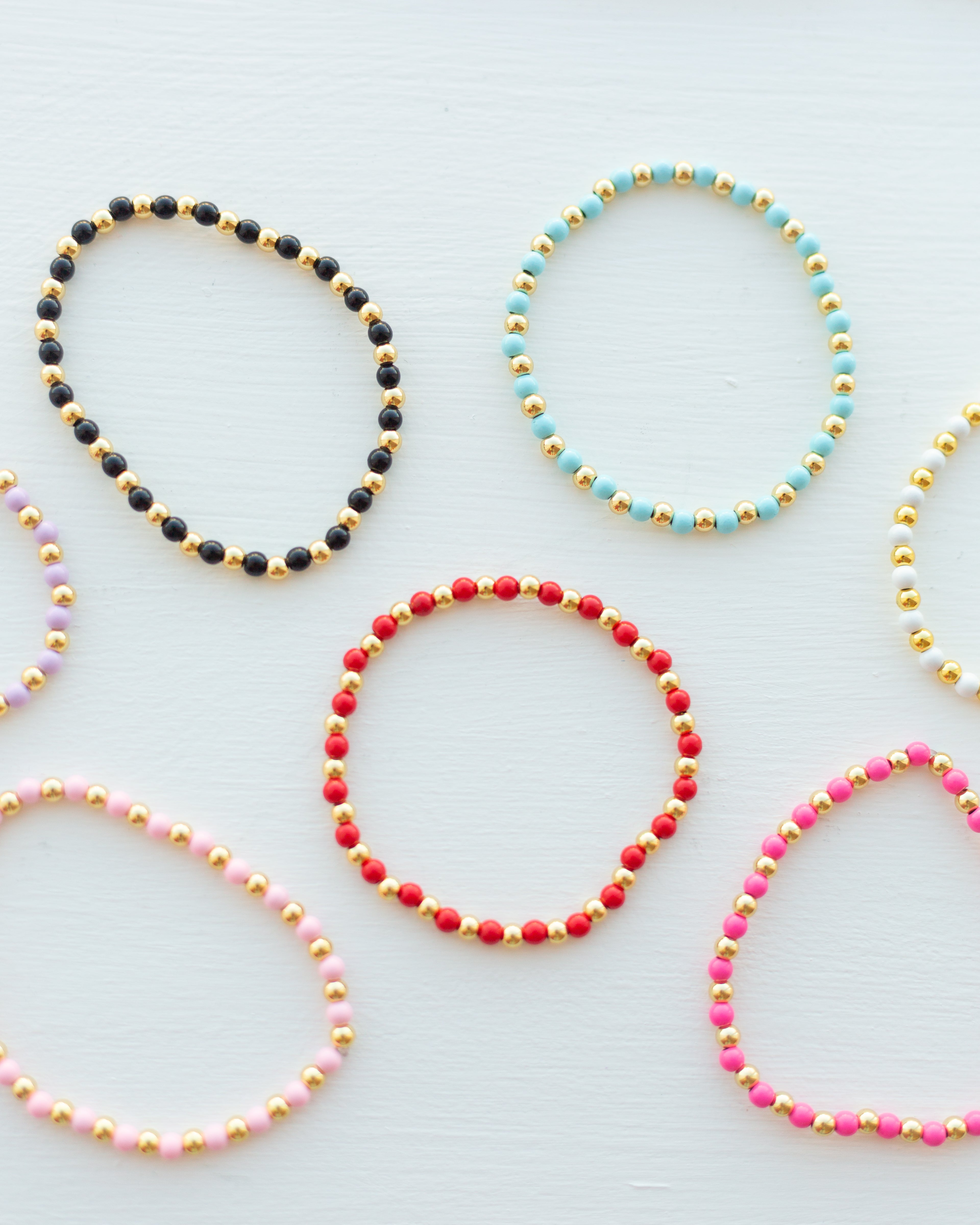 Rainbow Gold Beaded Bracelet