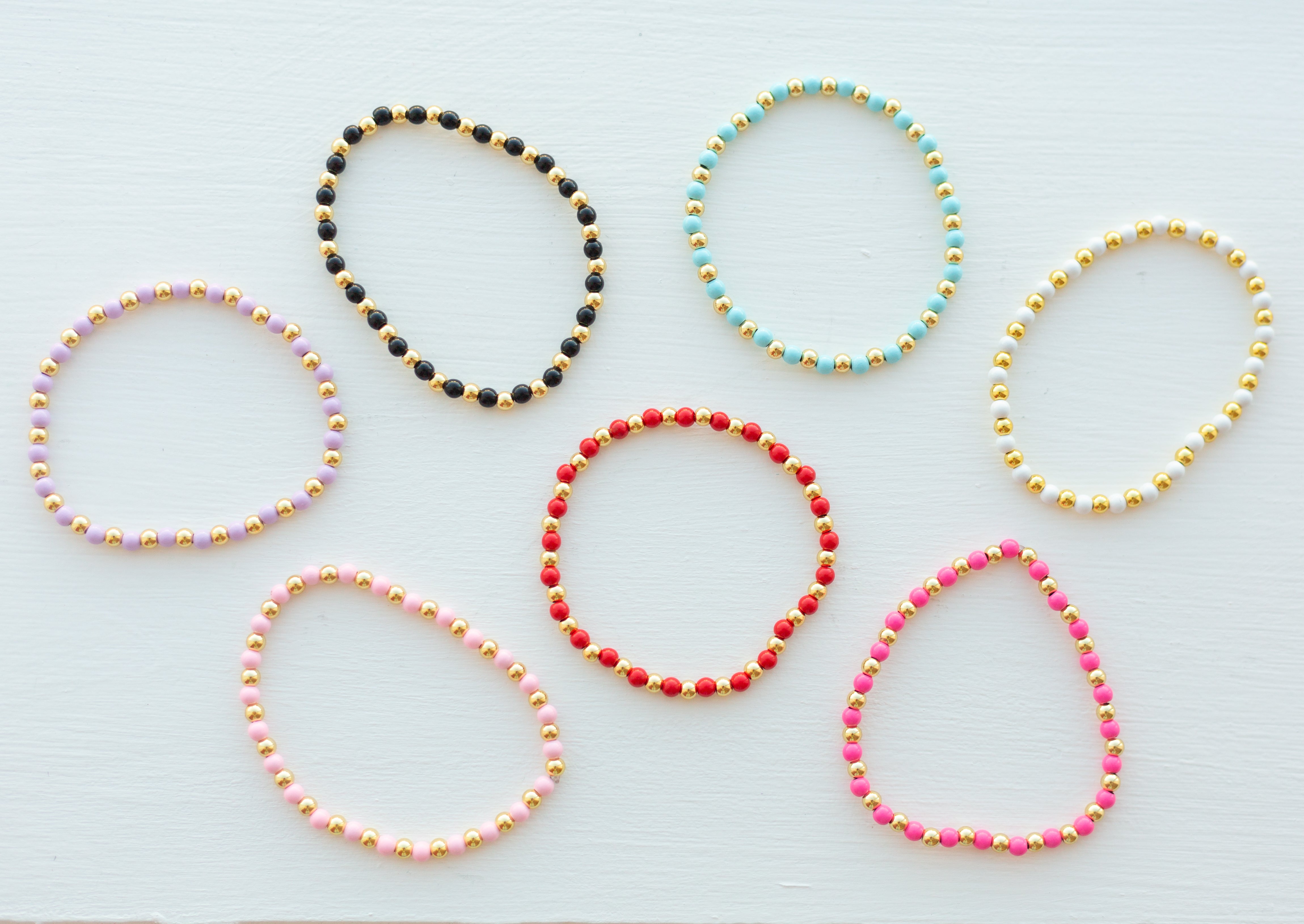 Rainbow Gold Beaded Bracelet