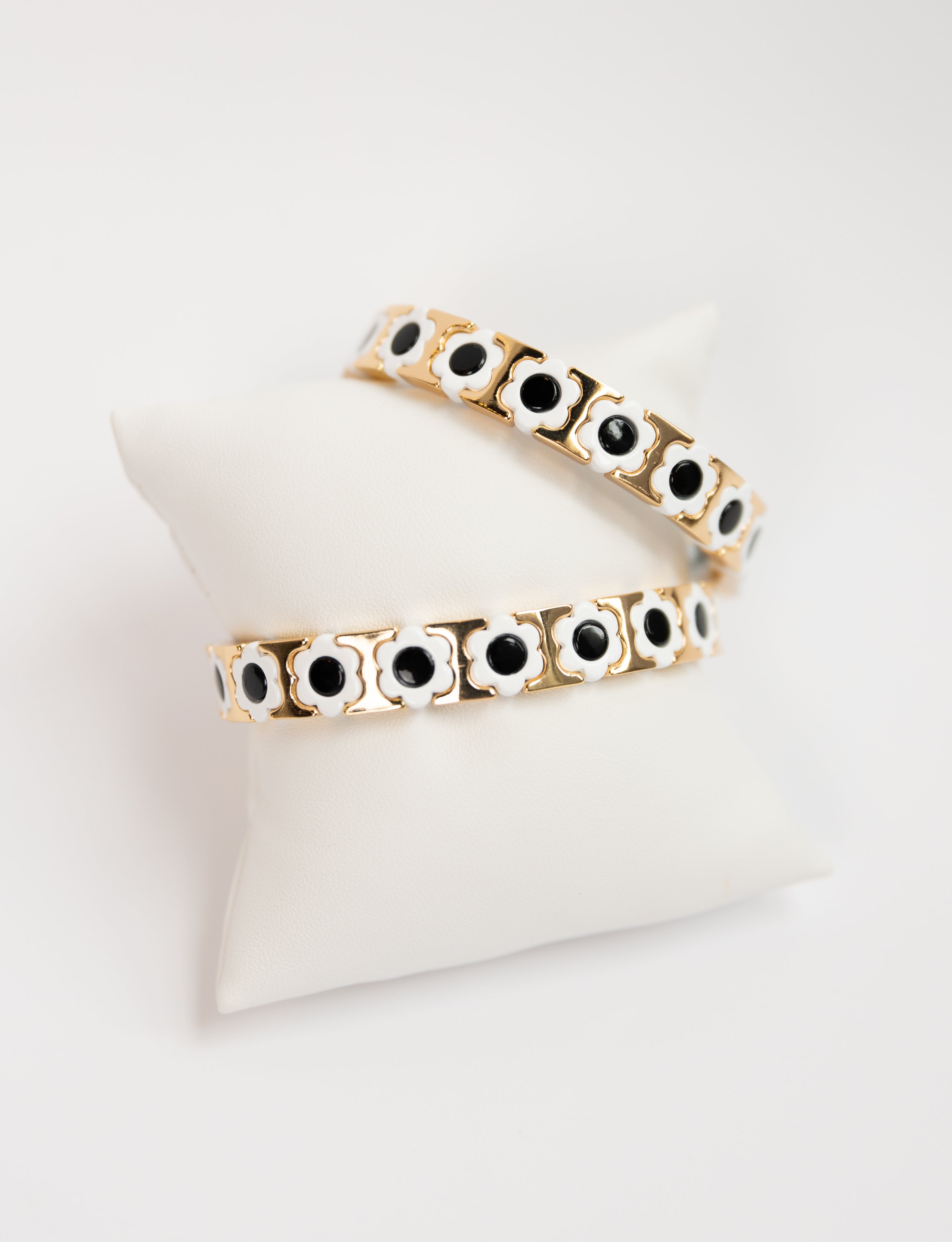 Gold Flower Tila Bracelet