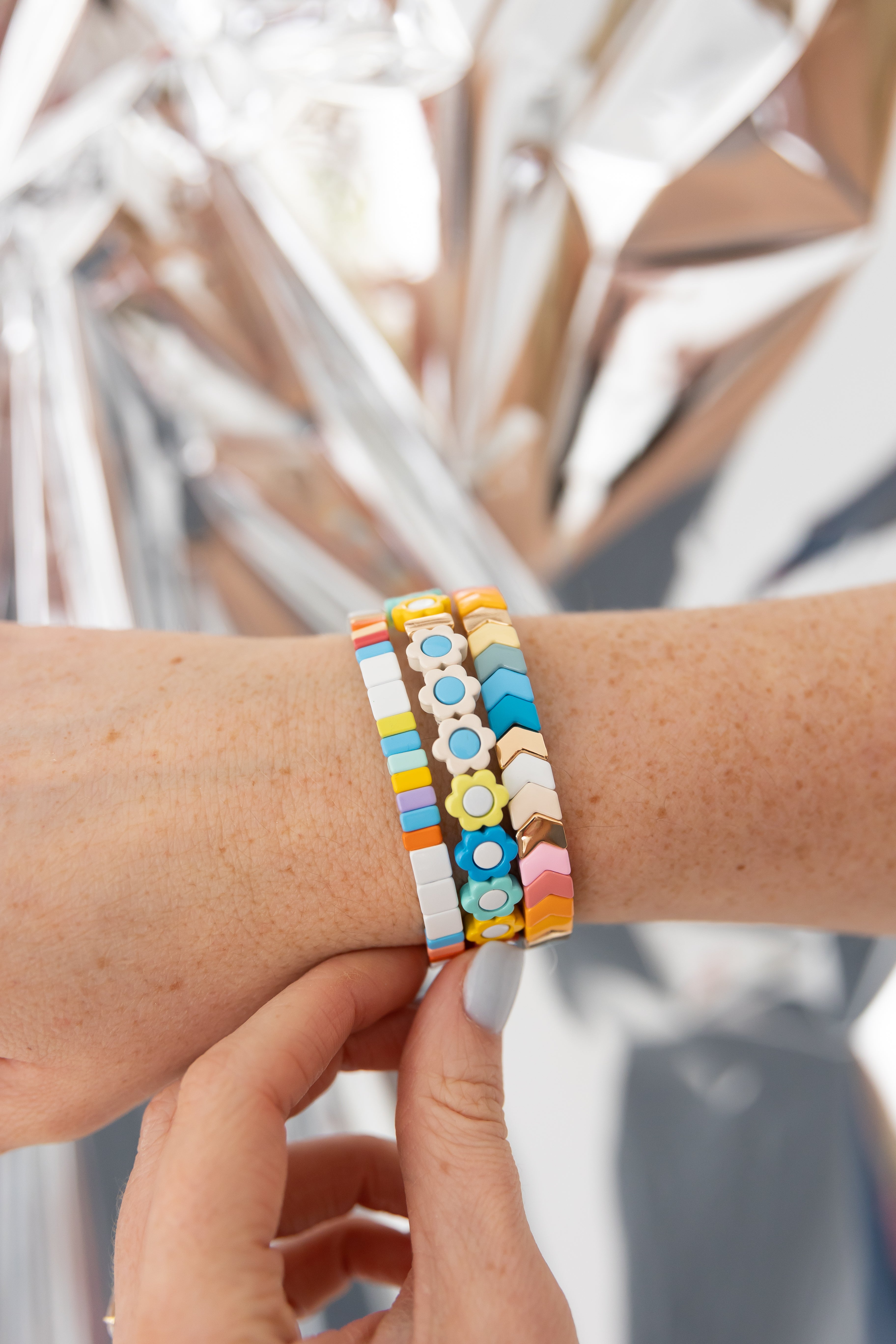 Pastel Rainbow Tila Stack