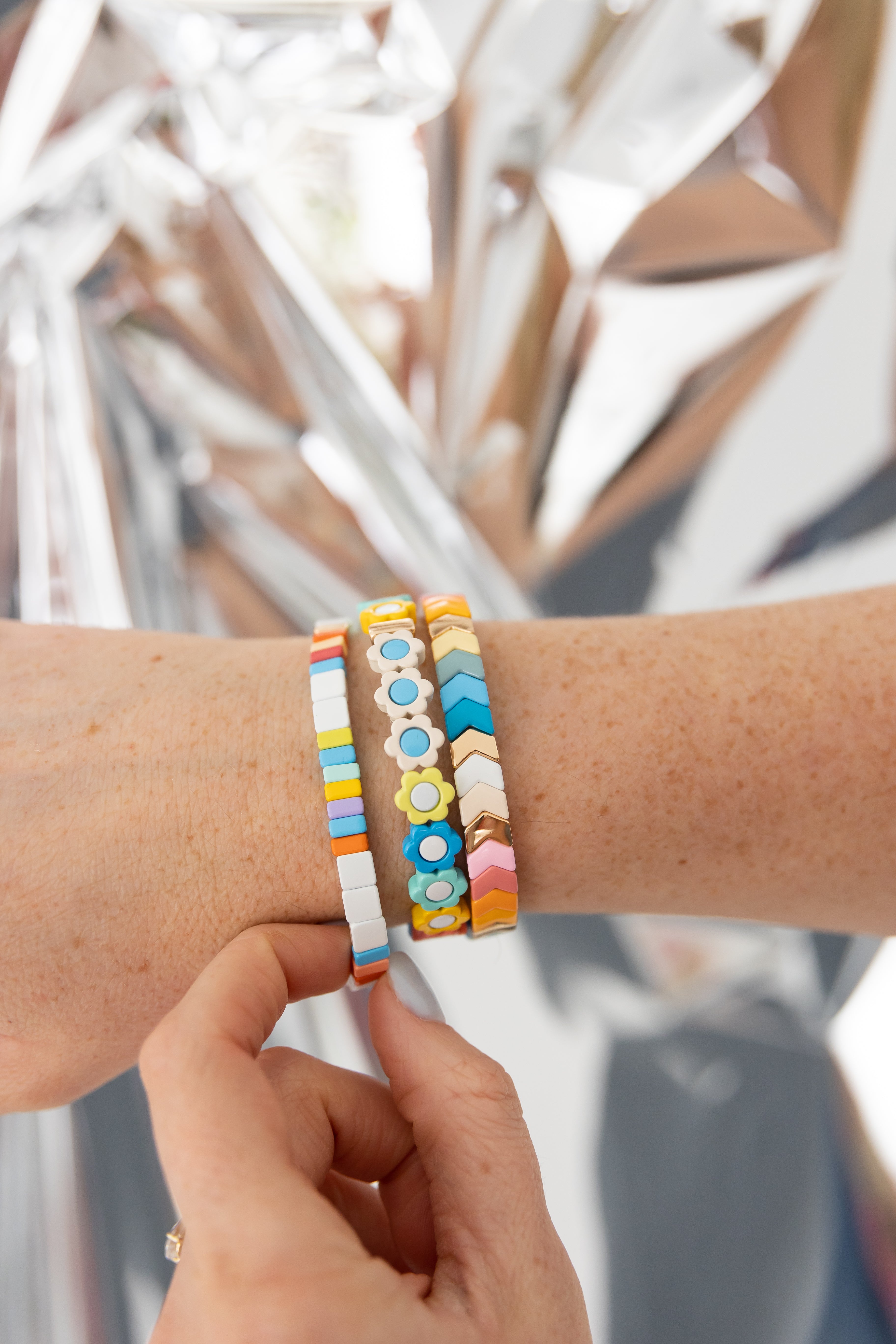Pastel Rainbow Tila Stack