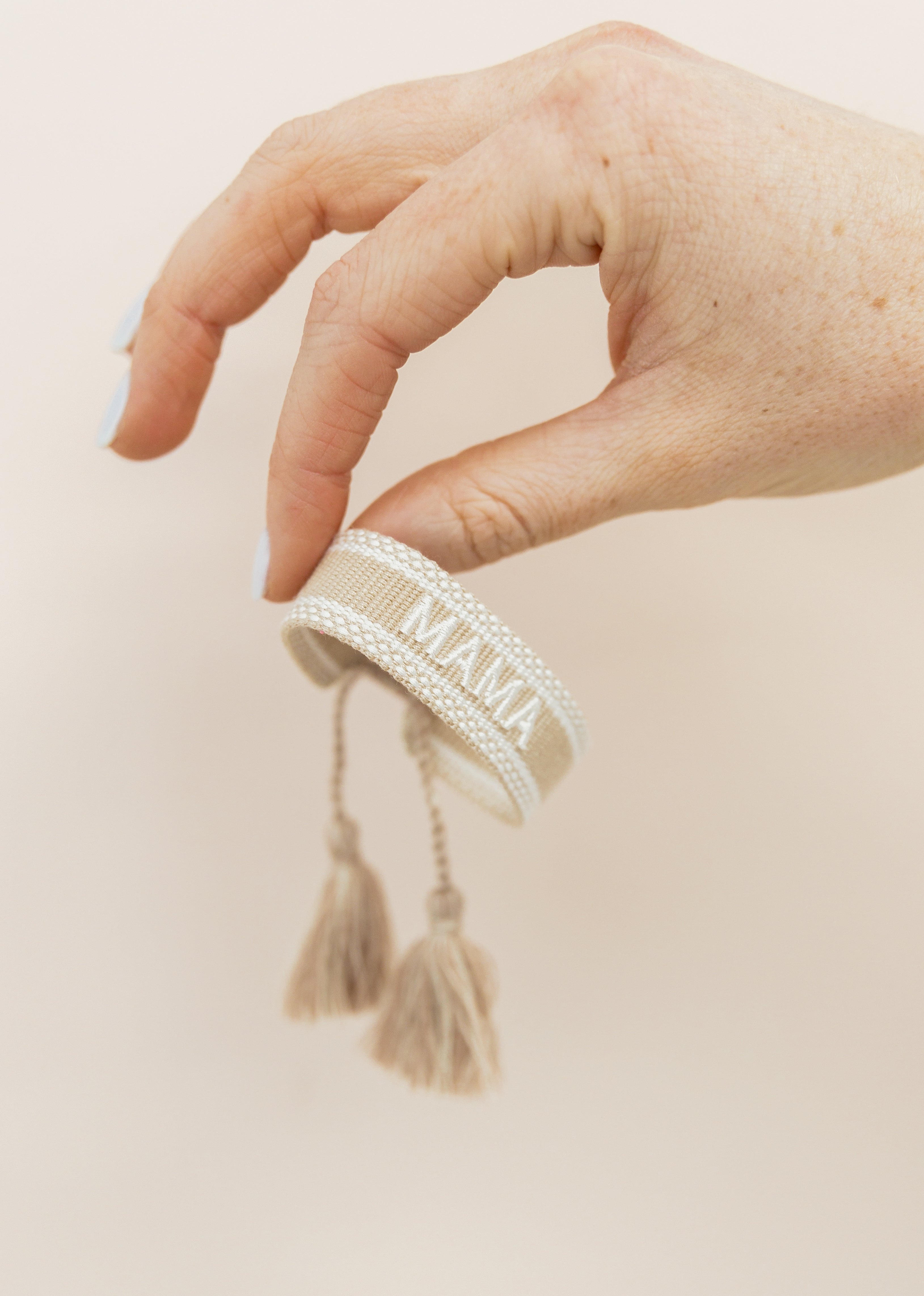 Mama Embroidered Bracelet