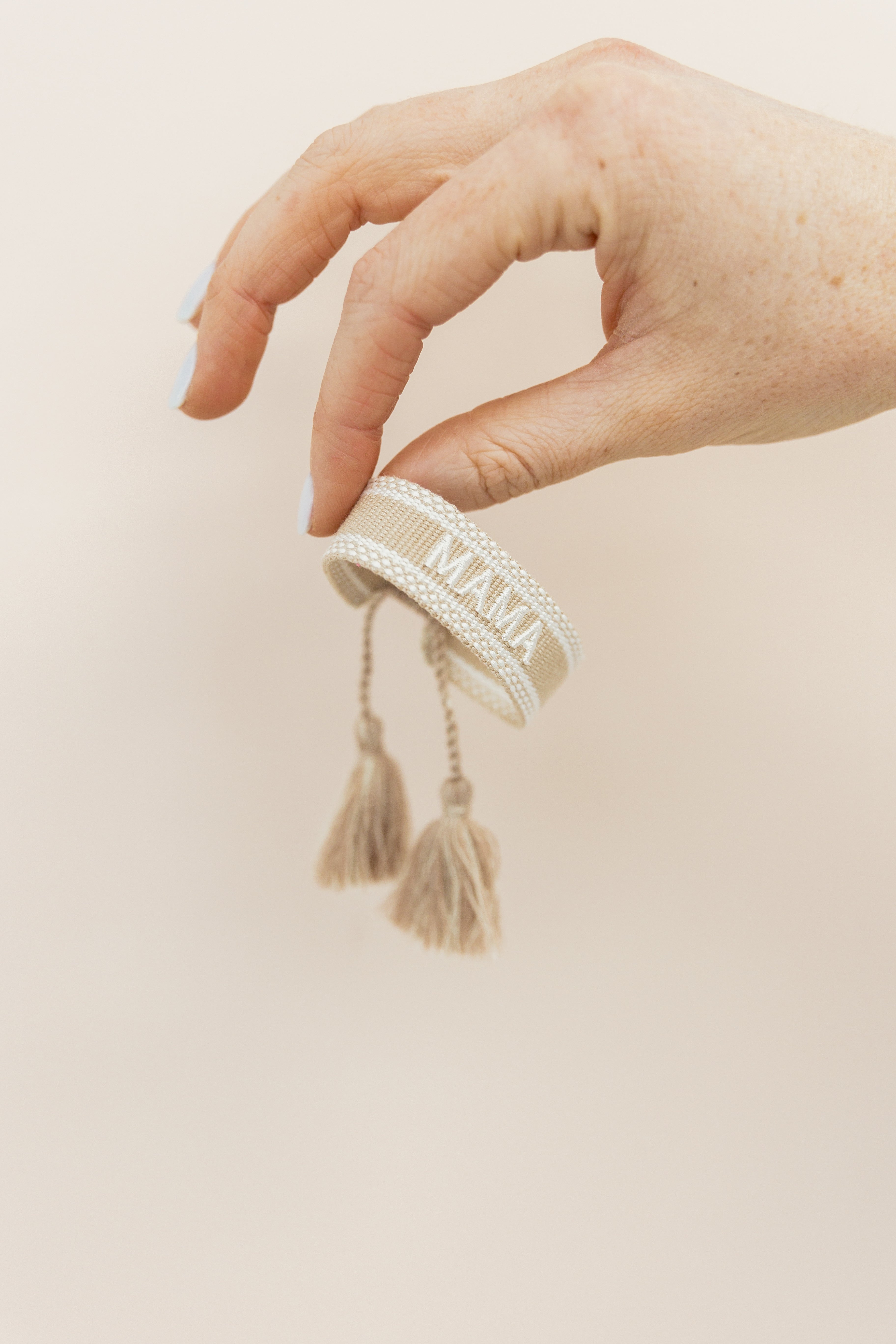Mama Embroidered Bracelet