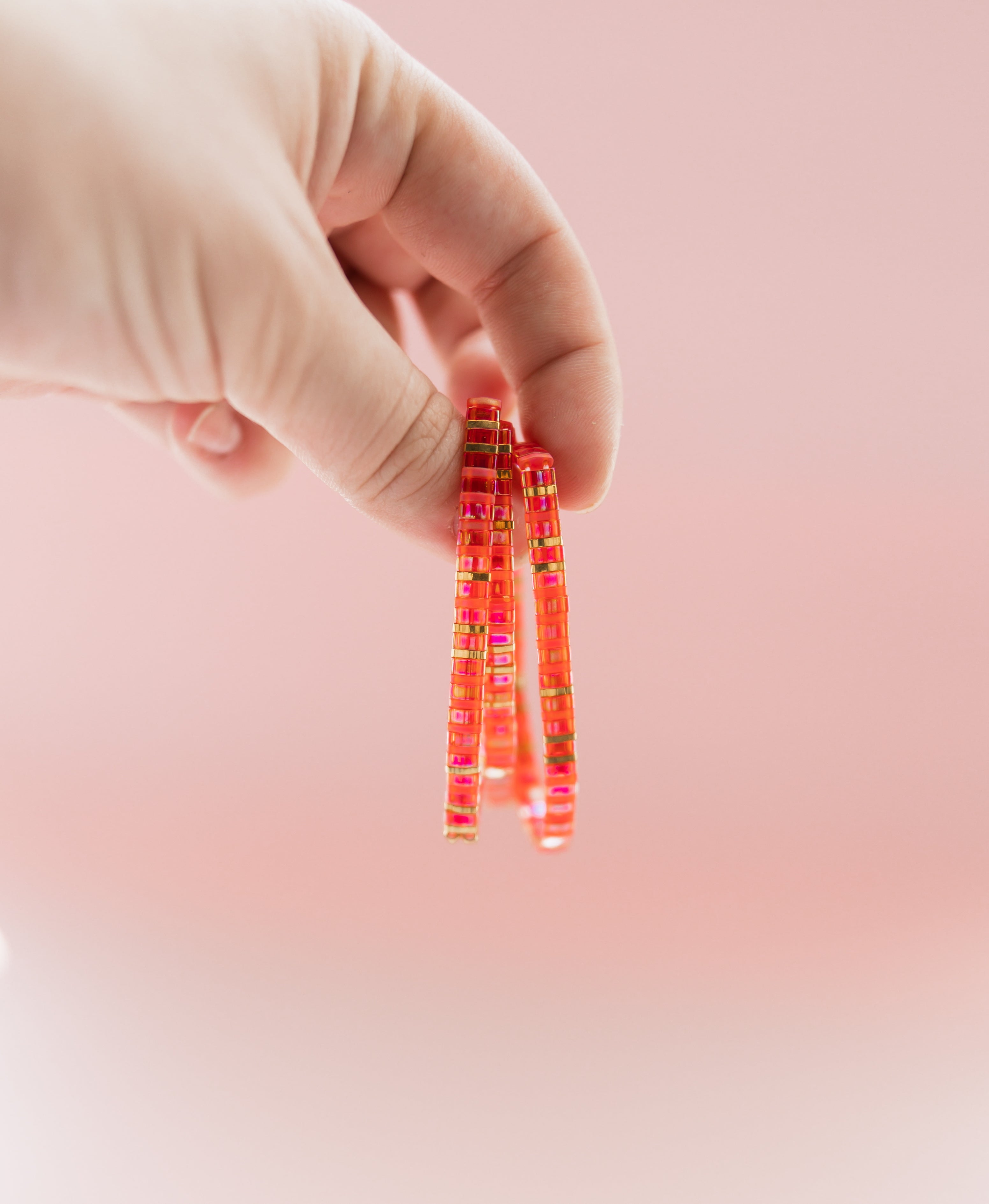 Strawberry Glass Tile Bracelet