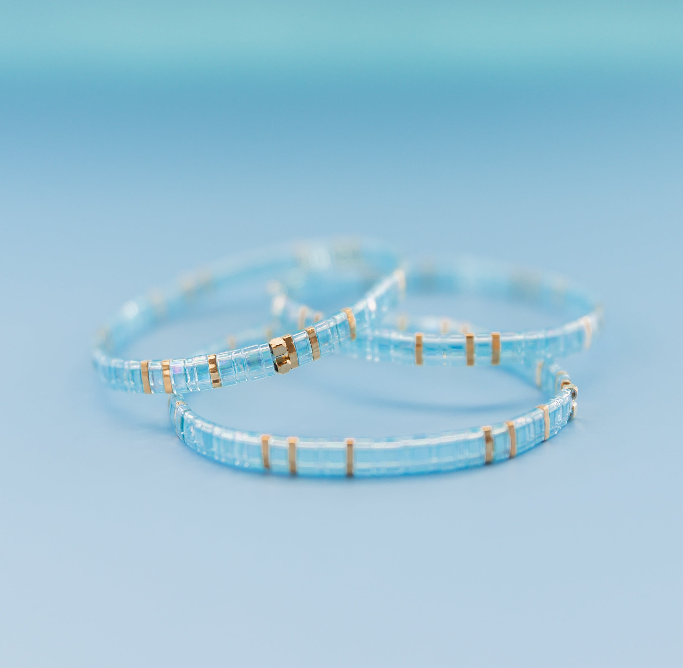 In The Clouds Glass Tile Bracelet