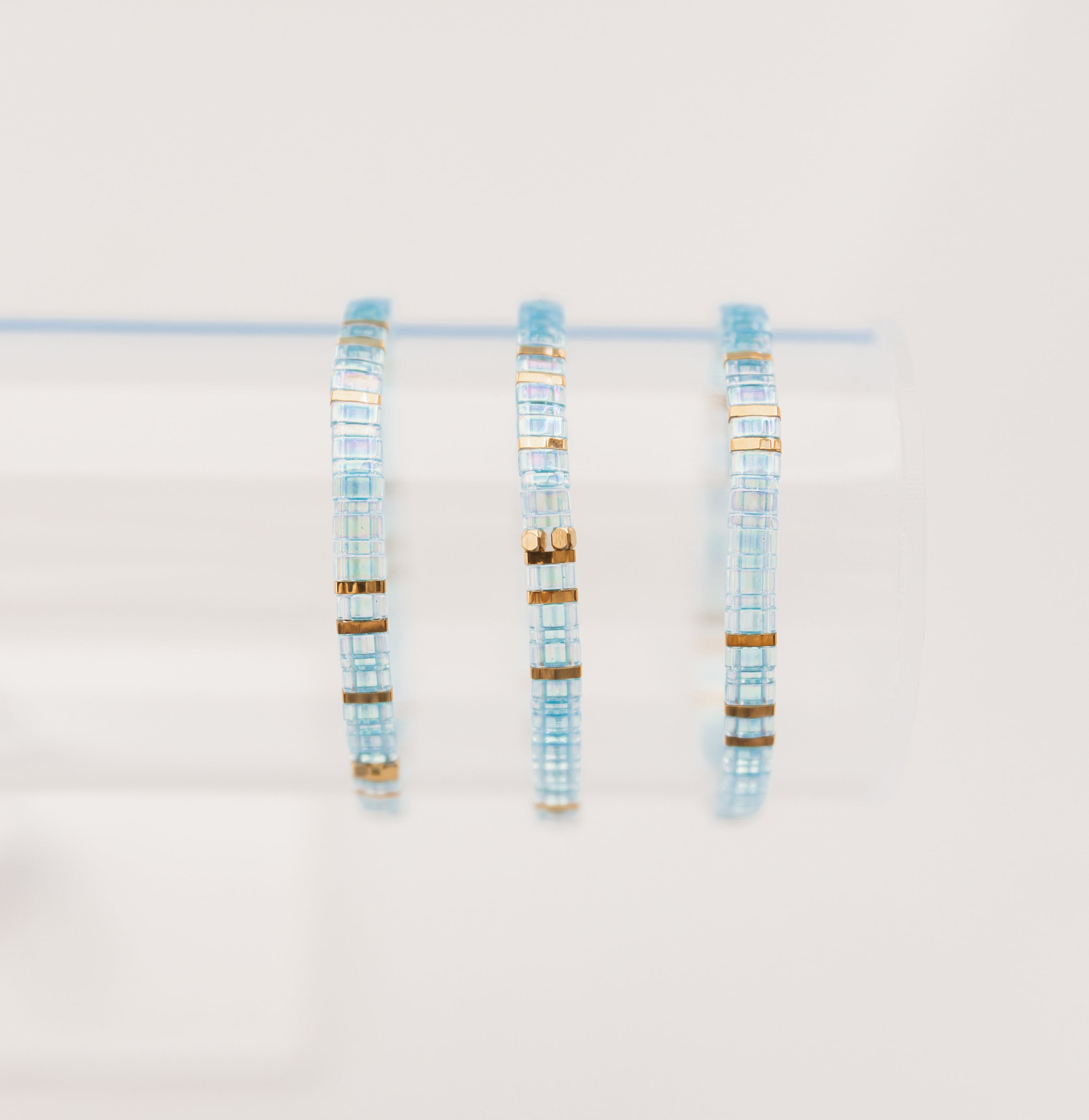 In The Clouds Glass Tile Bracelet