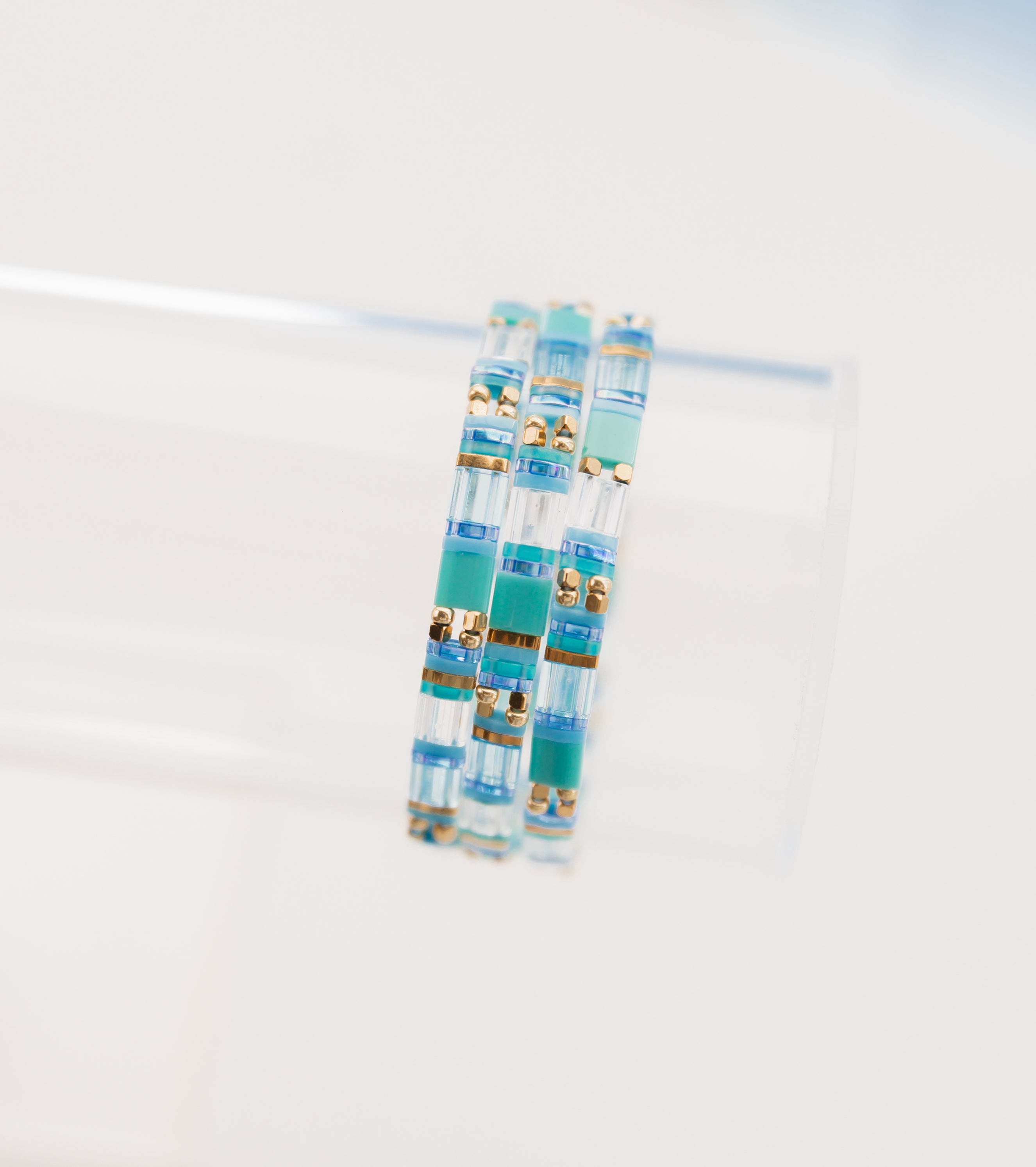 Beachy Glass Tile Bracelet