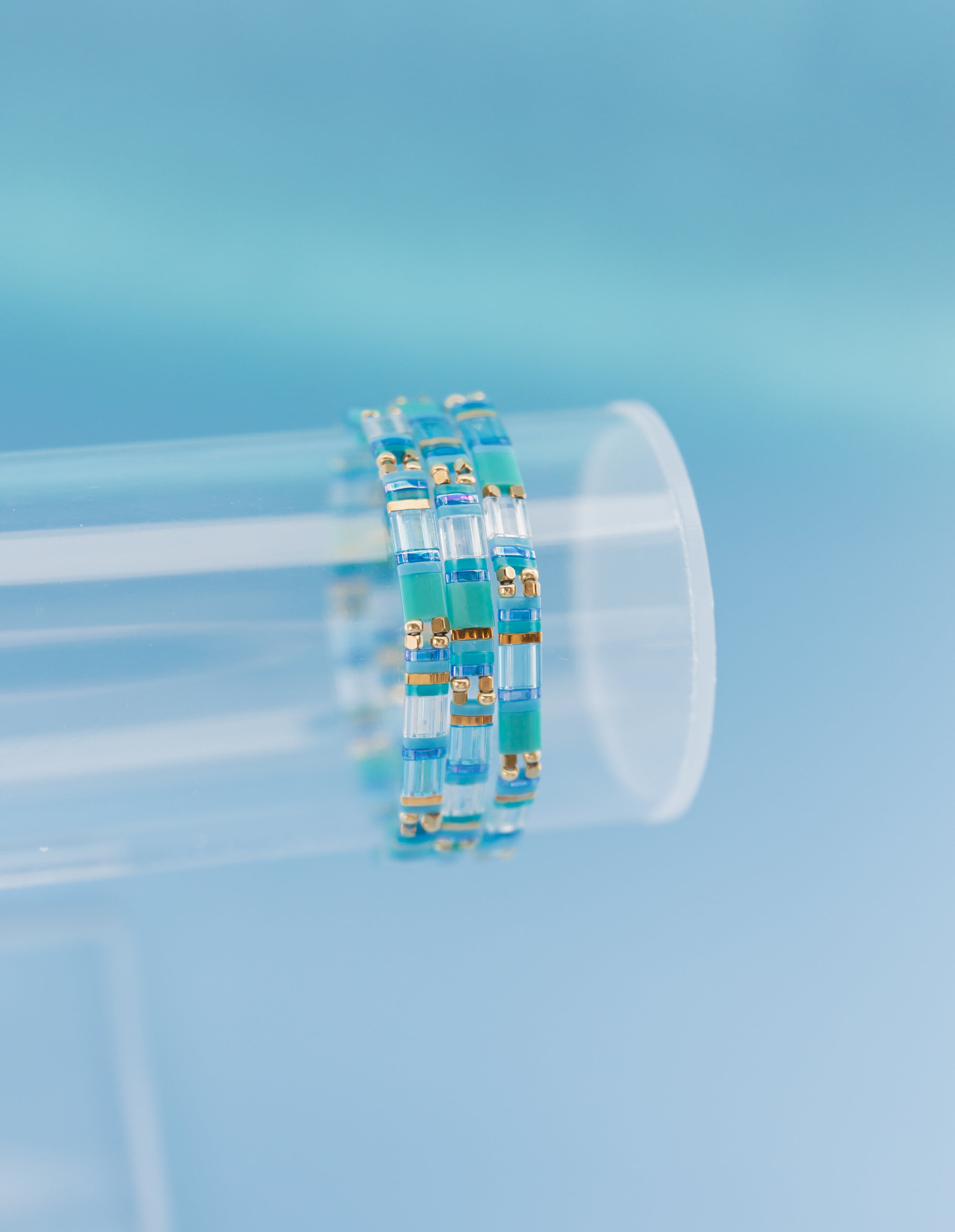 Beachy Glass Tile Bracelet