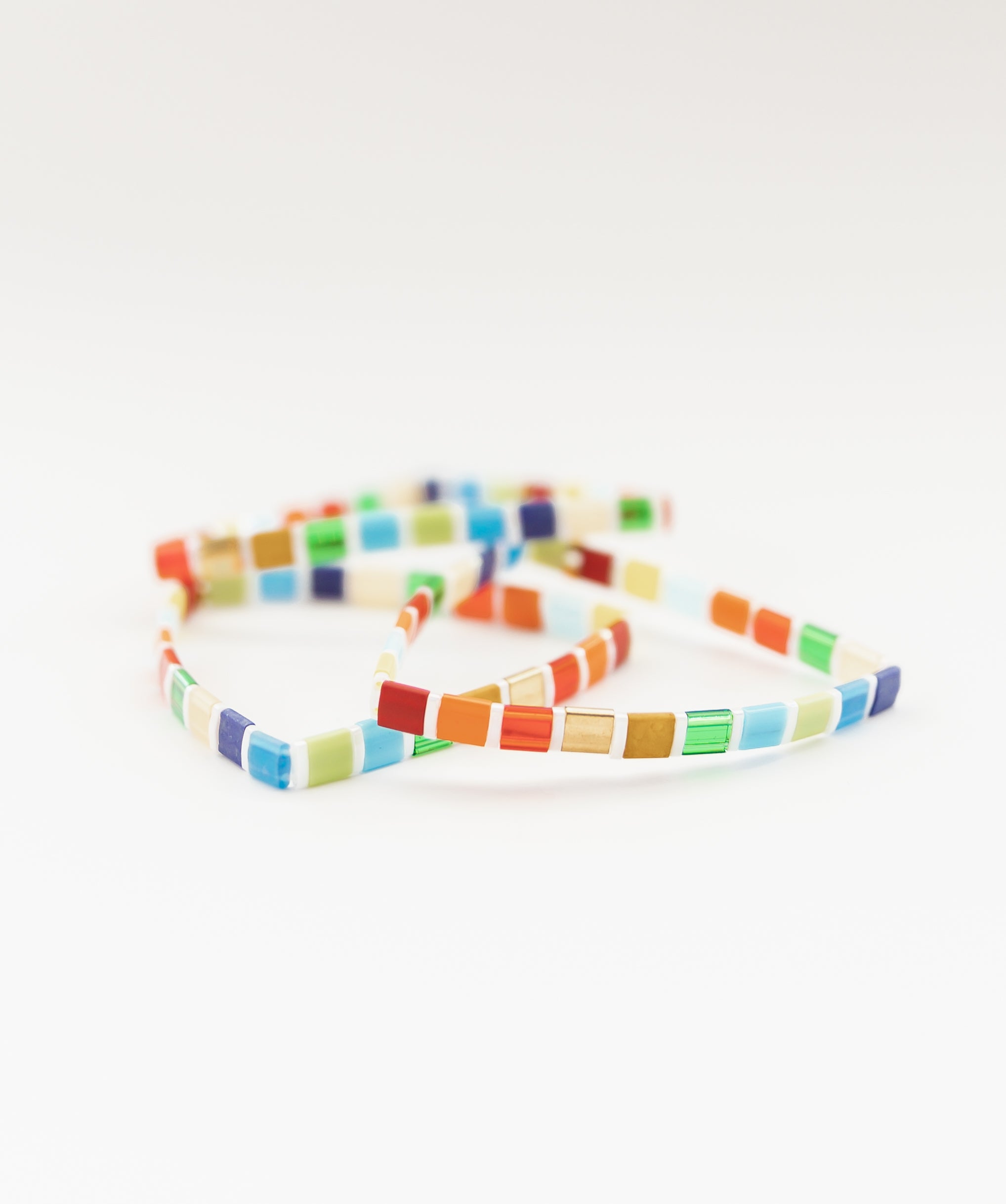 Color Block Glass Tile Bracelet
