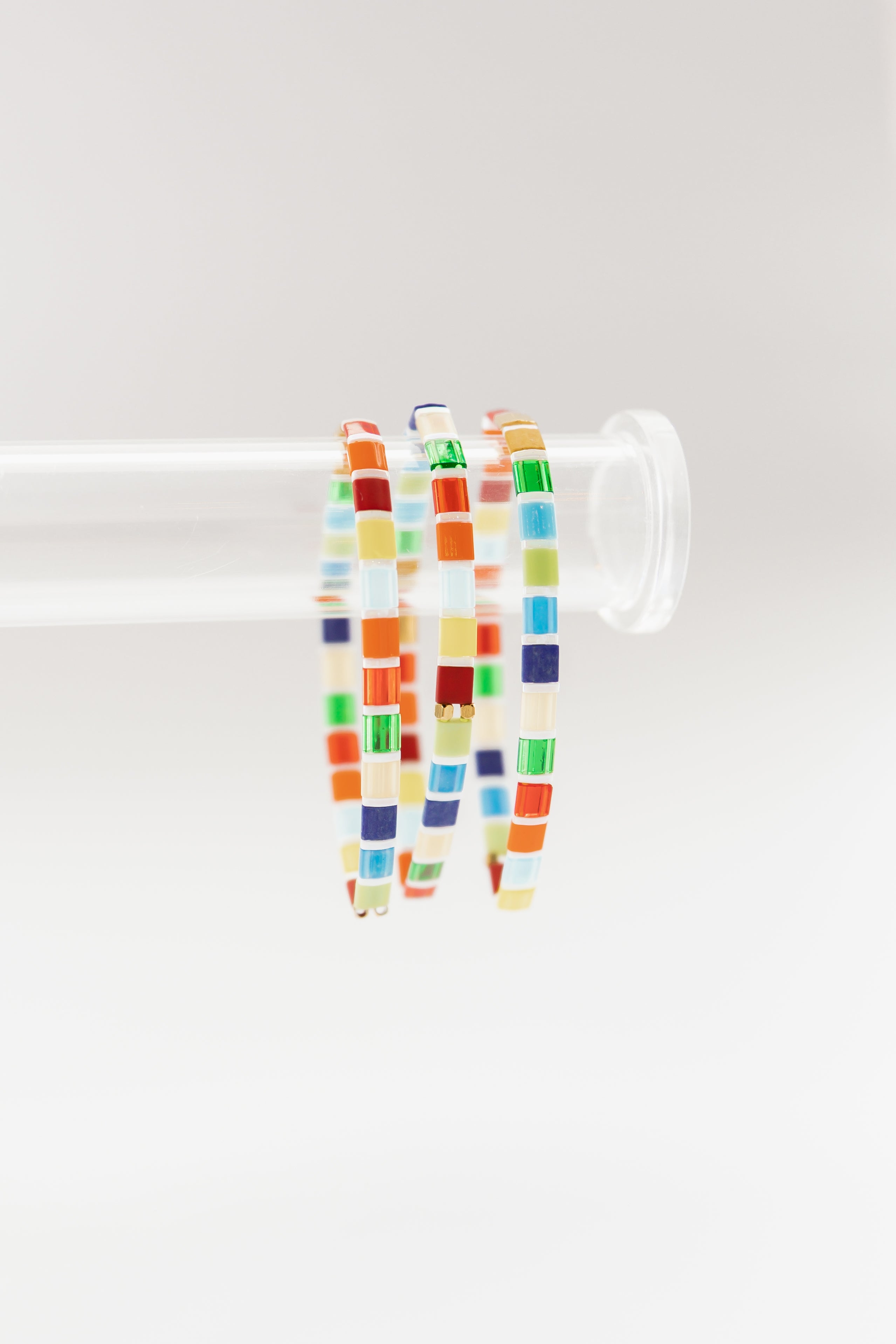 Color Block Glass Tile Bracelet