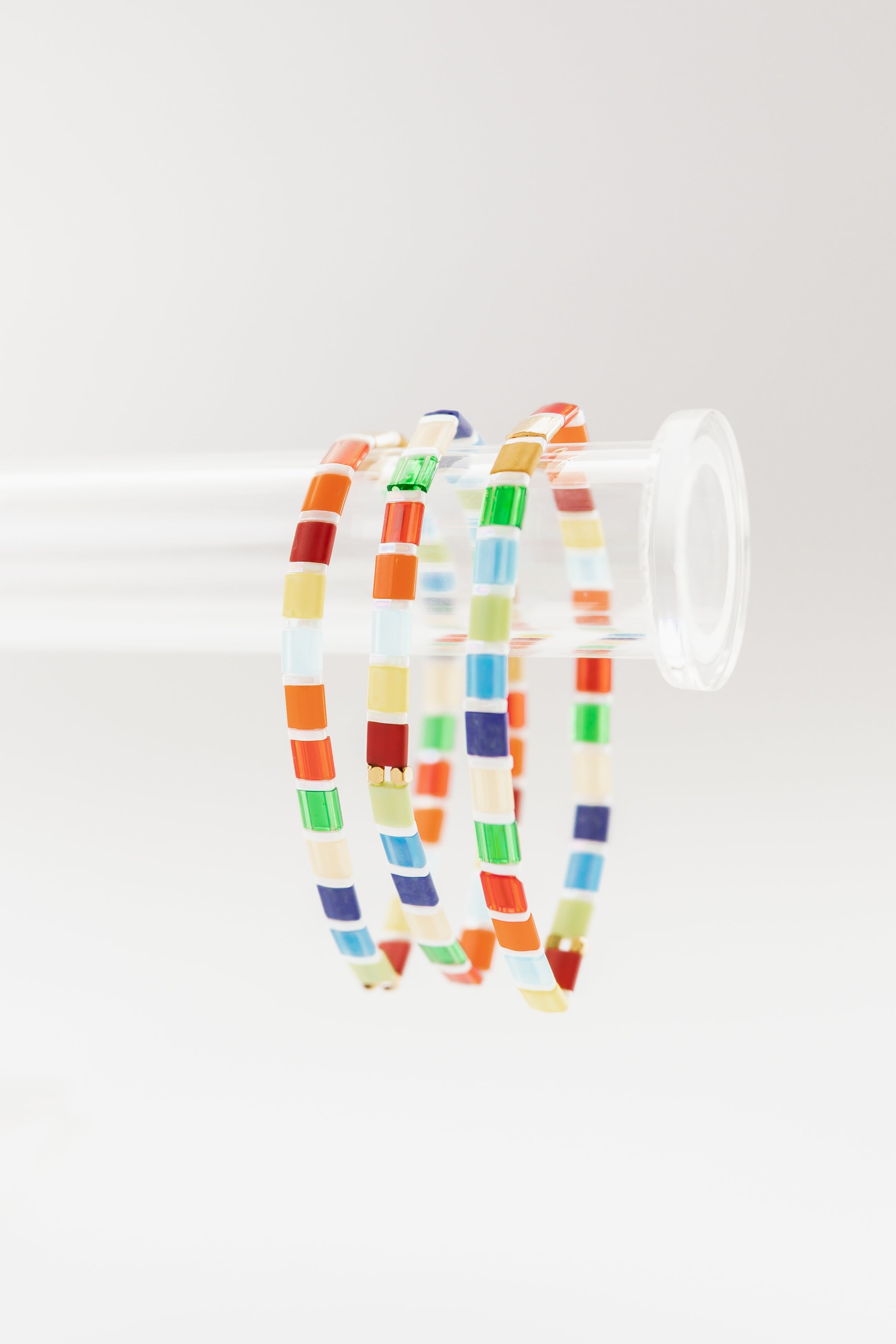 Color Block Glass Tile Bracelet