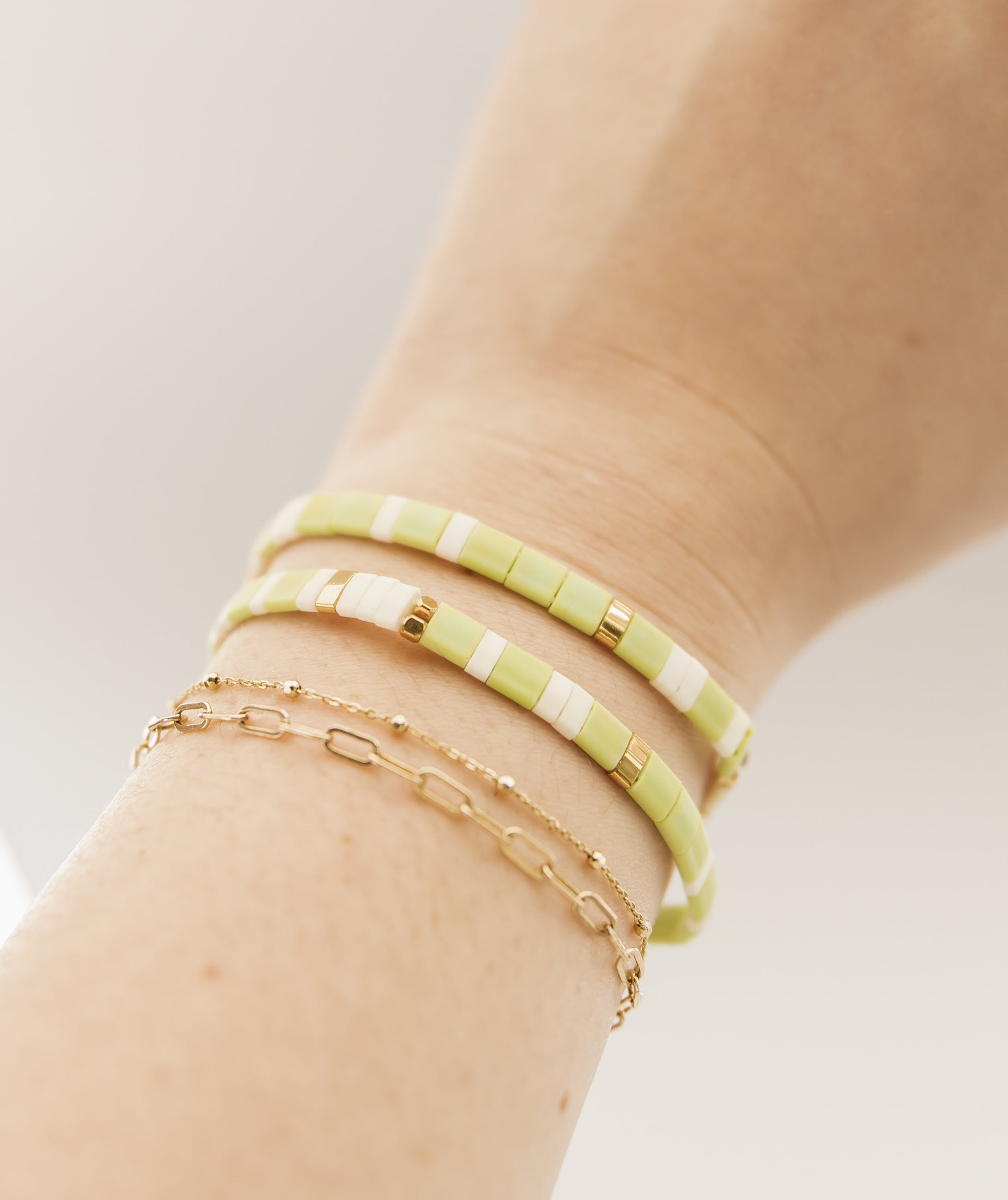 Meadow Glass Tile Bracelet