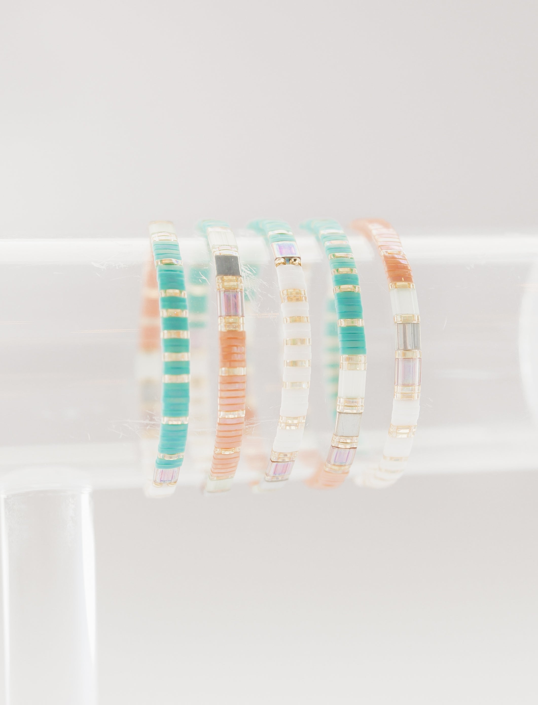 Pastel Glass Tile Bracelet