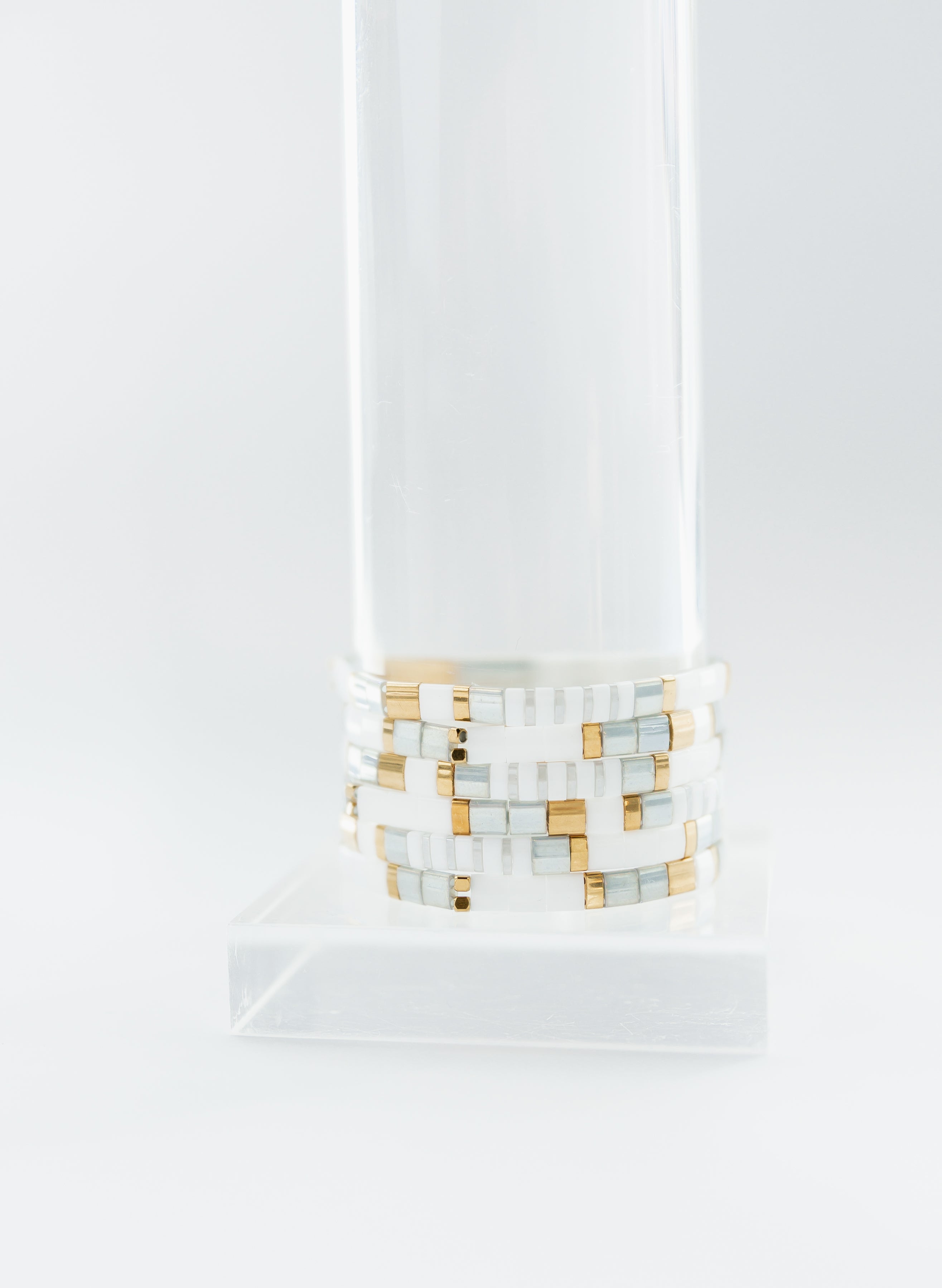 Neutral Glass Tile Bracelet