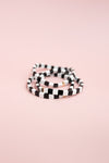 Black Checkered Tila Bracelet