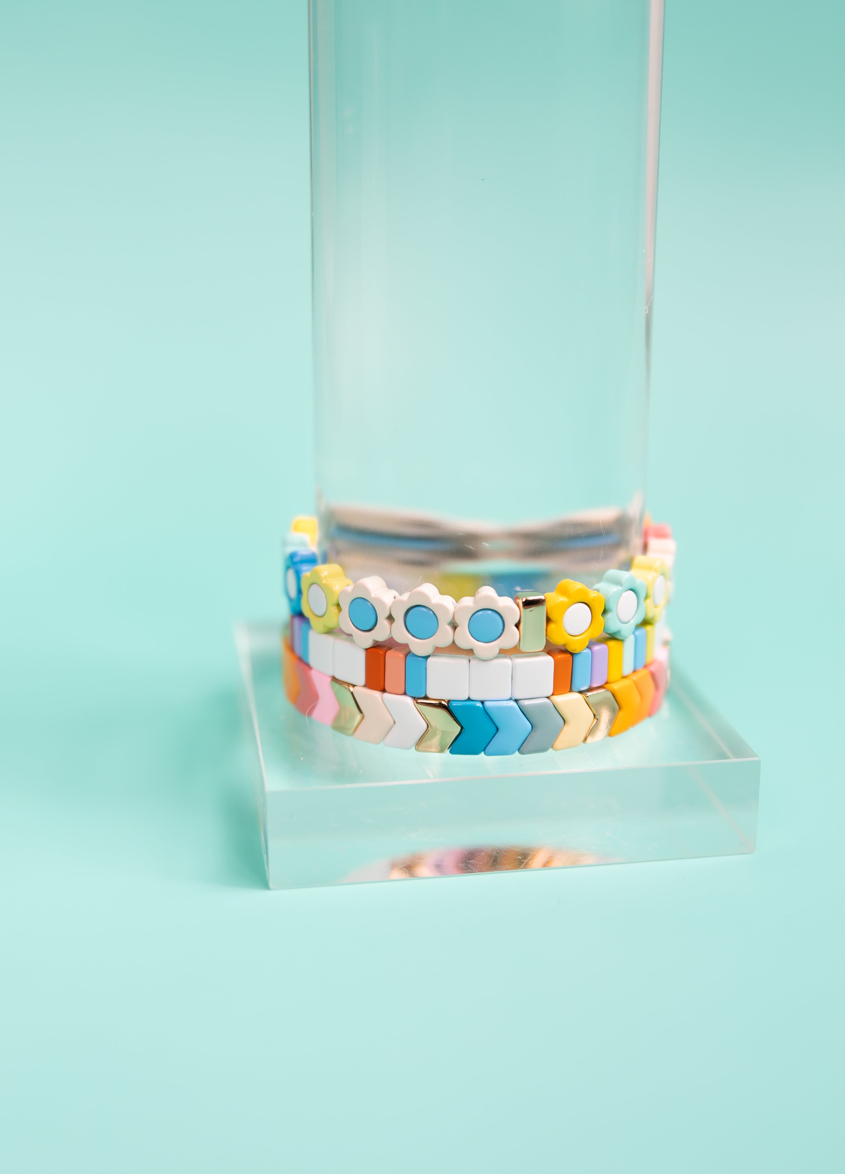 Pastel Rainbow Tila Stack