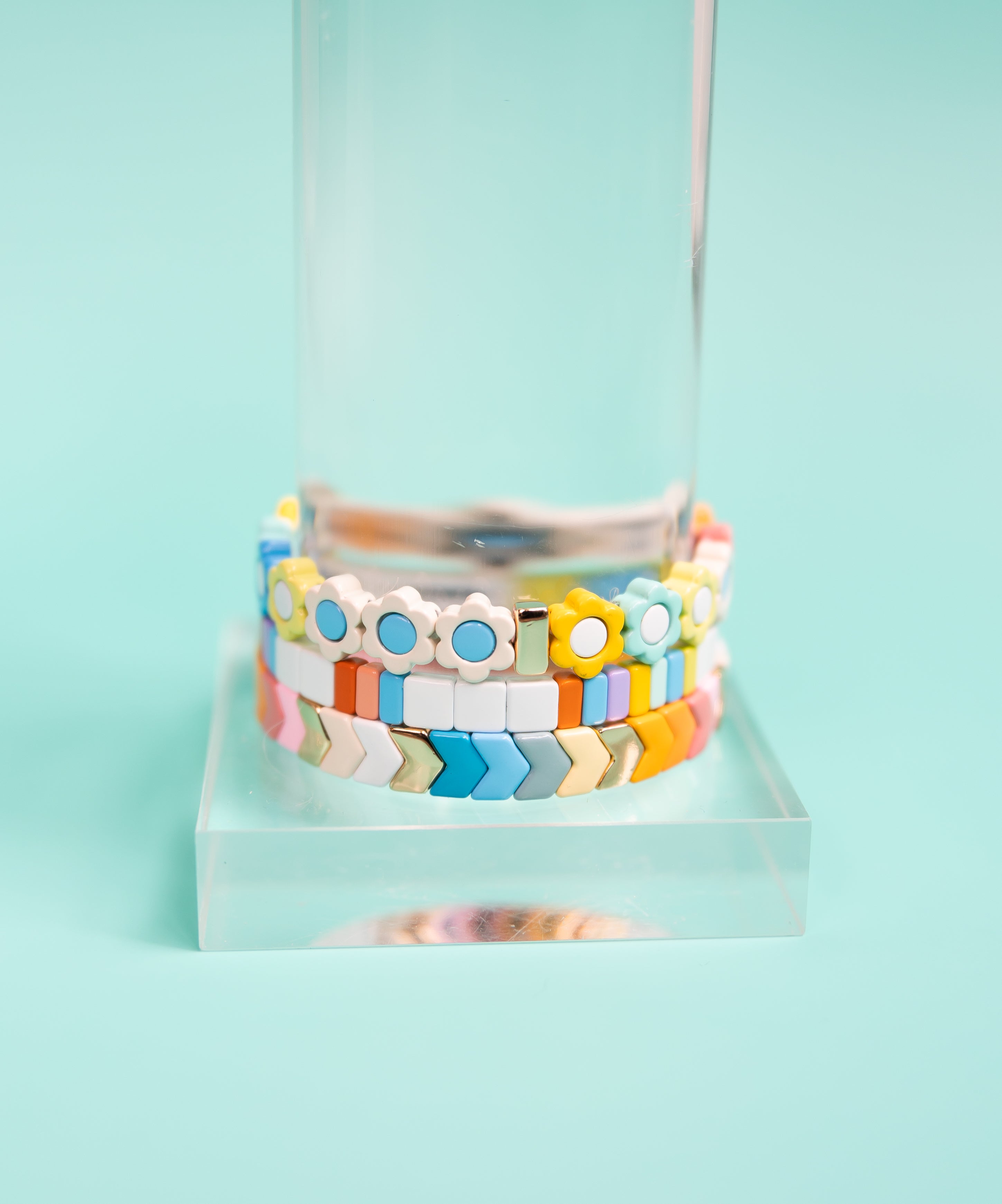 Pastel Rainbow Tila Stack