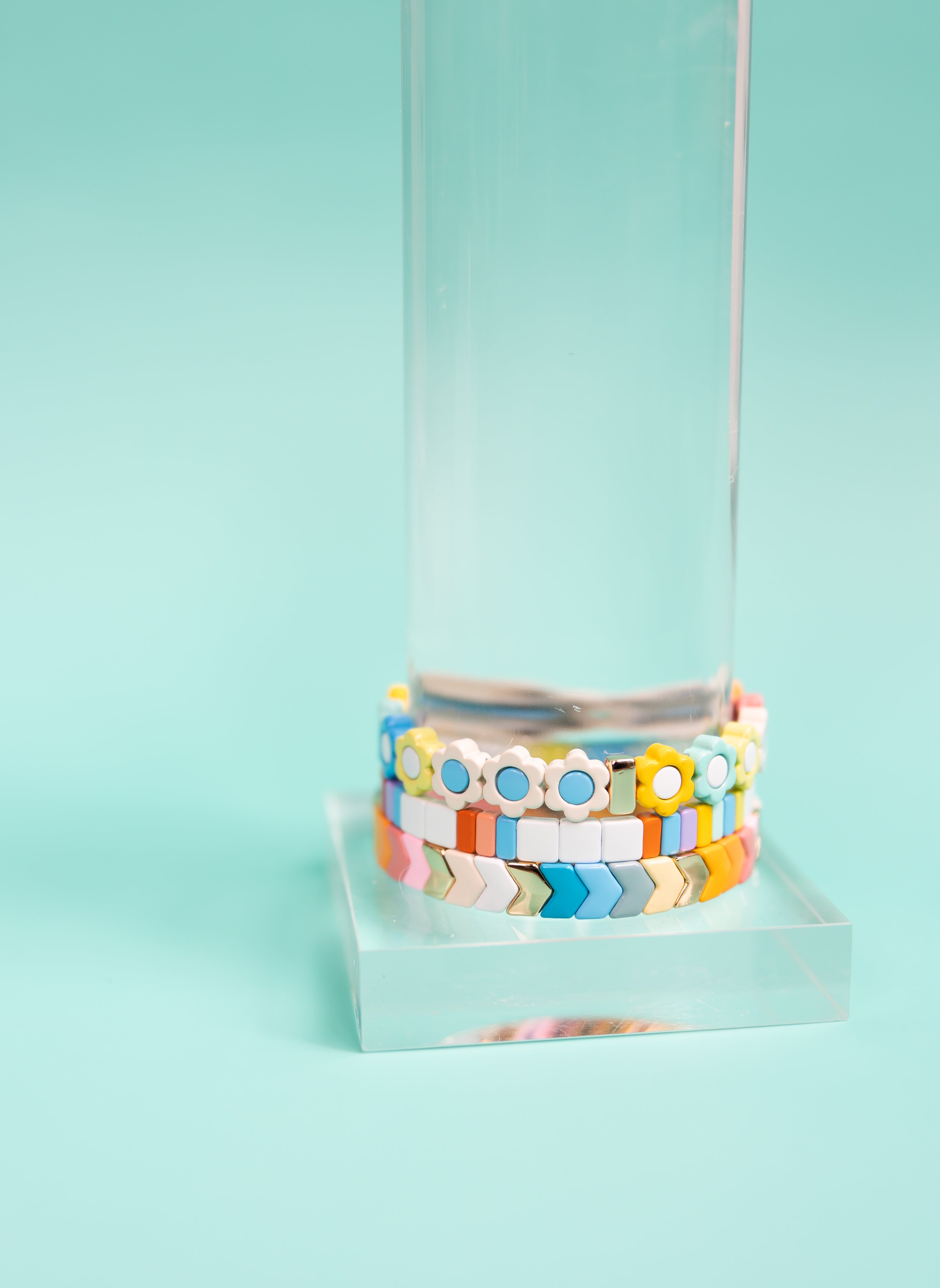 Pastel Rainbow Tila Stack