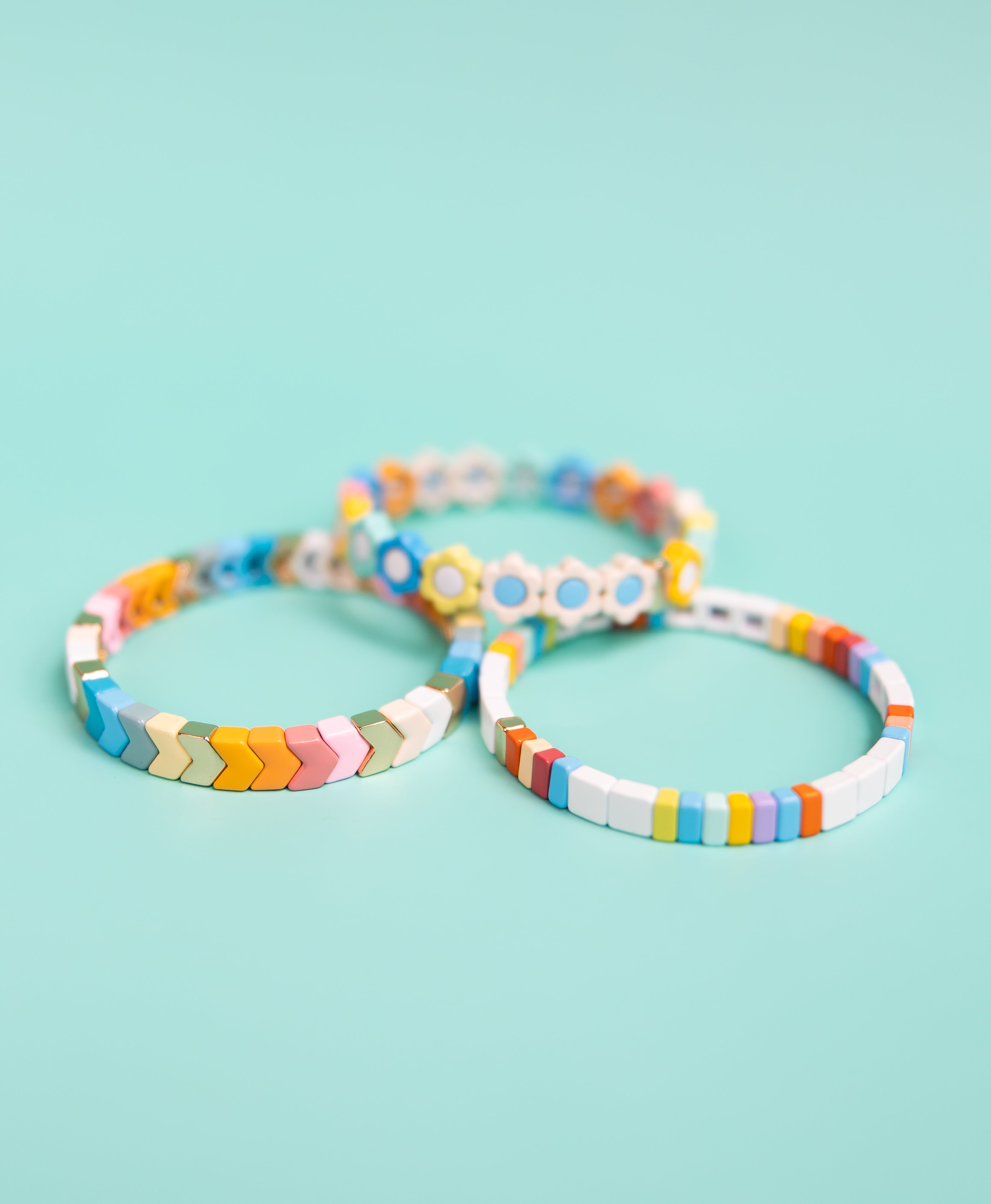 Pastel Rainbow Tila Stack