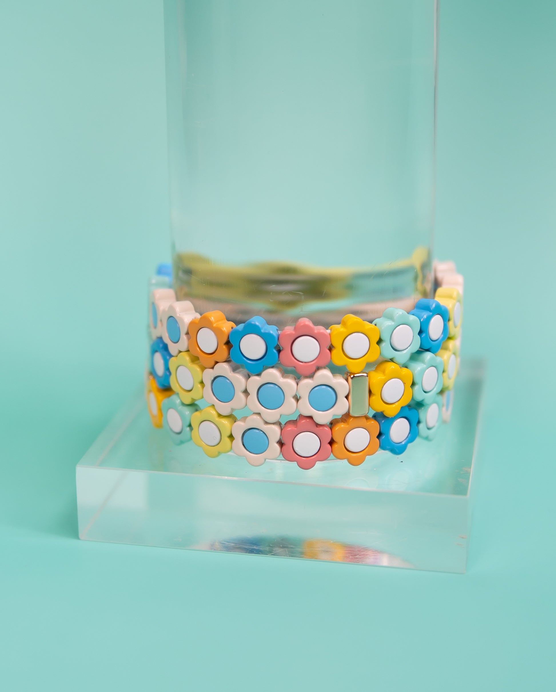 Pastel Flower Tila Bracelet