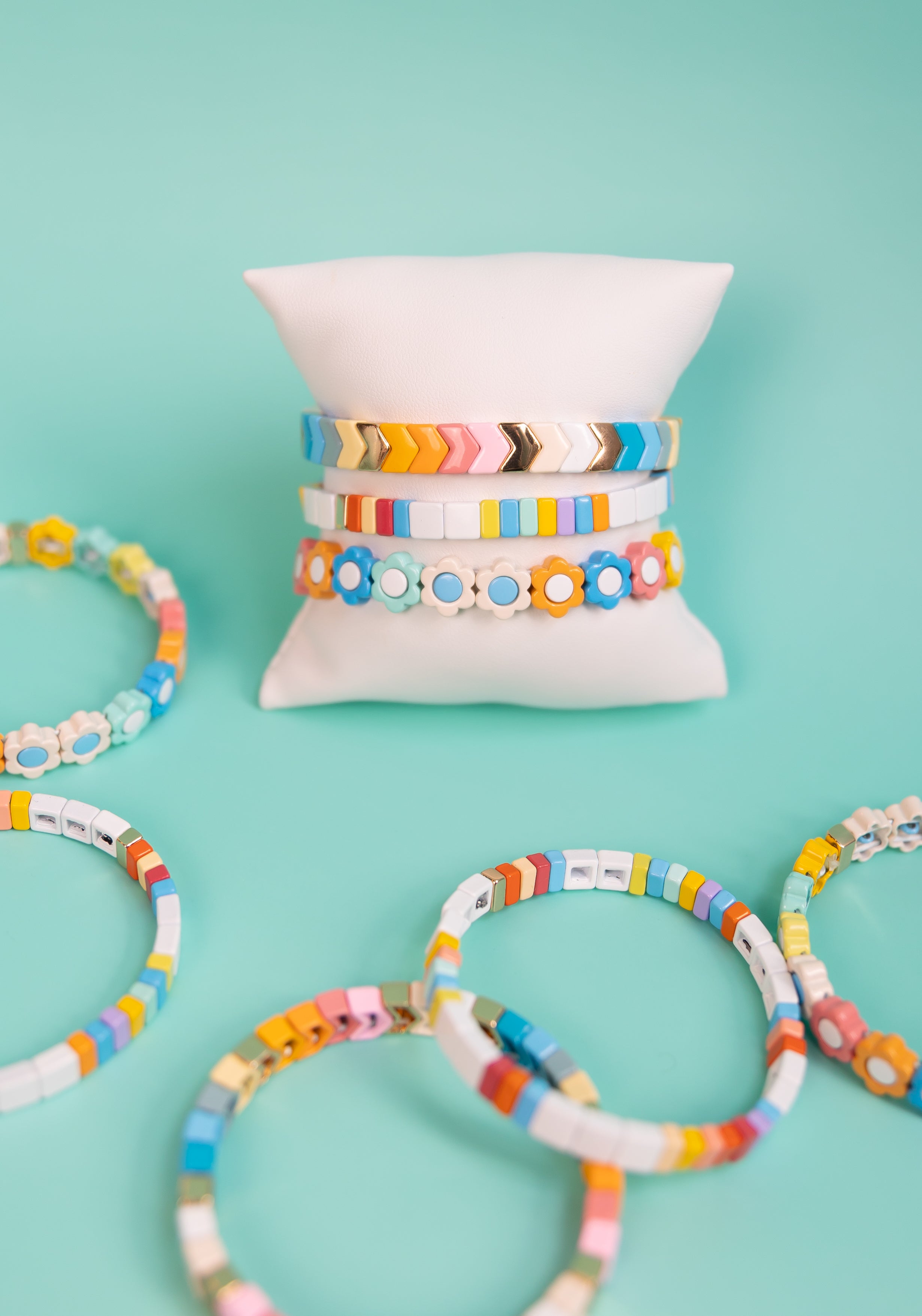 Pastel Rainbow Tila Stack