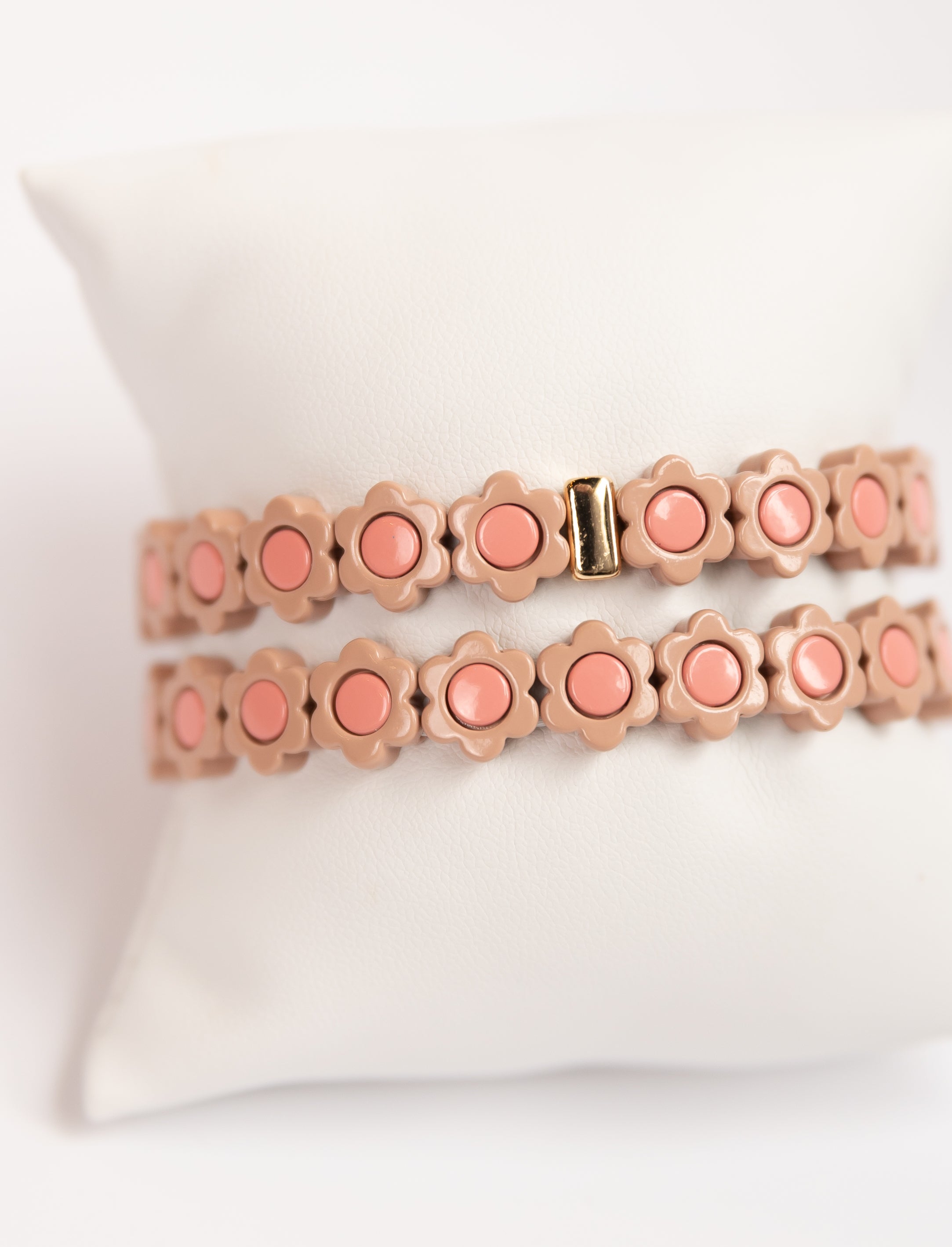 Mauve Flower Tila Bracelet