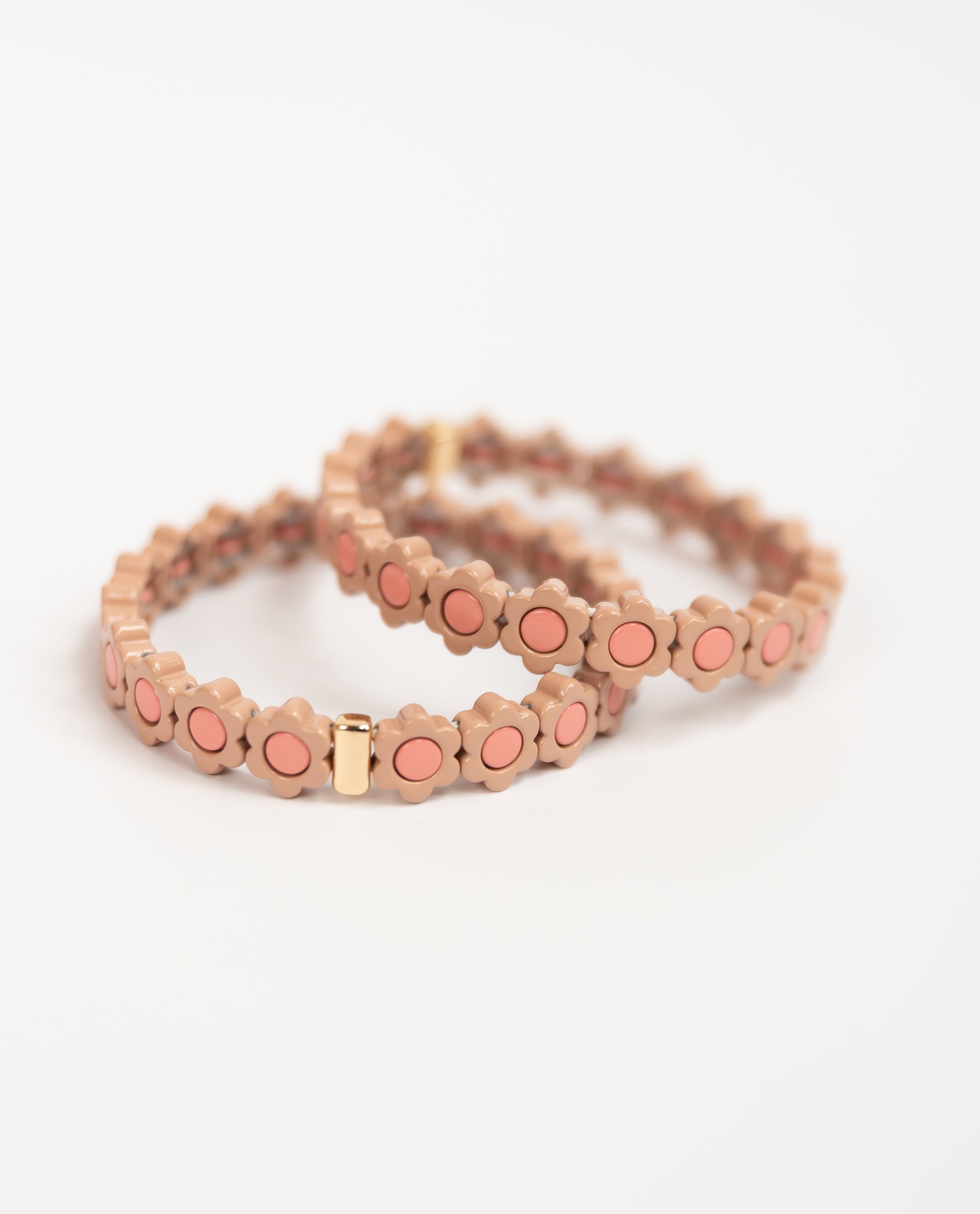 Mauve Flower Tila Bracelet