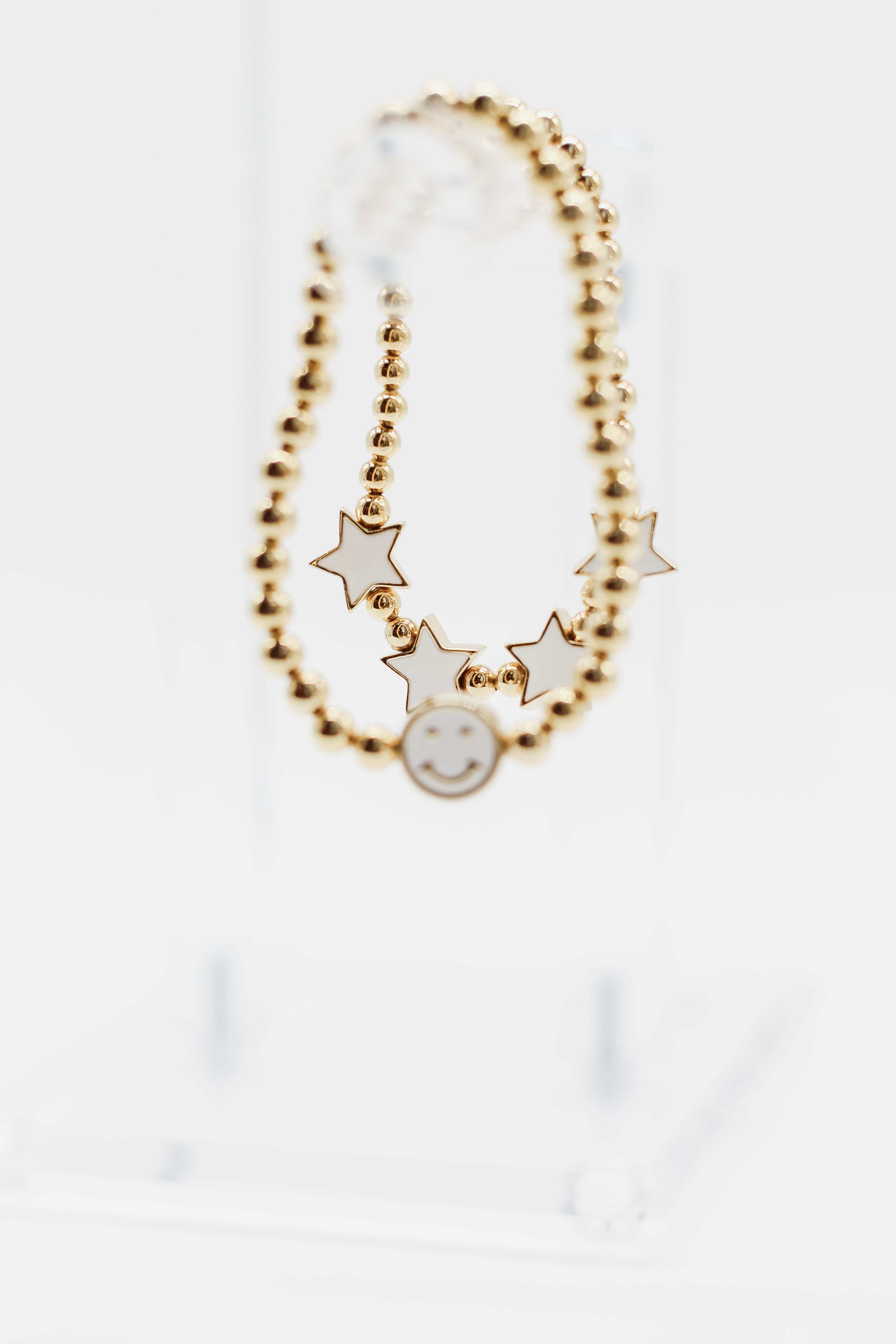 14k Gold Filled Enamel Charm Bracelet