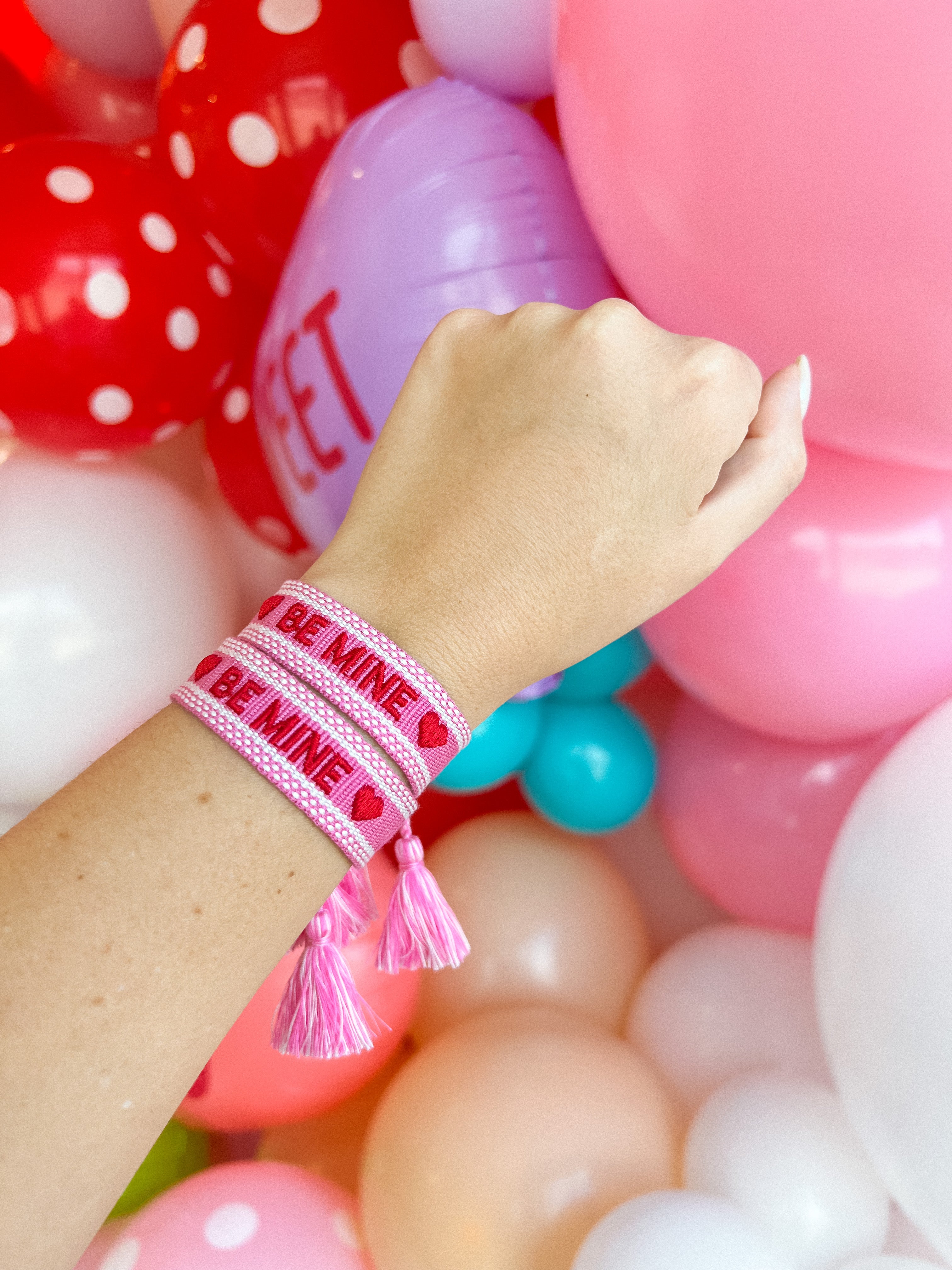 Be Mine Embroidered Bracelet