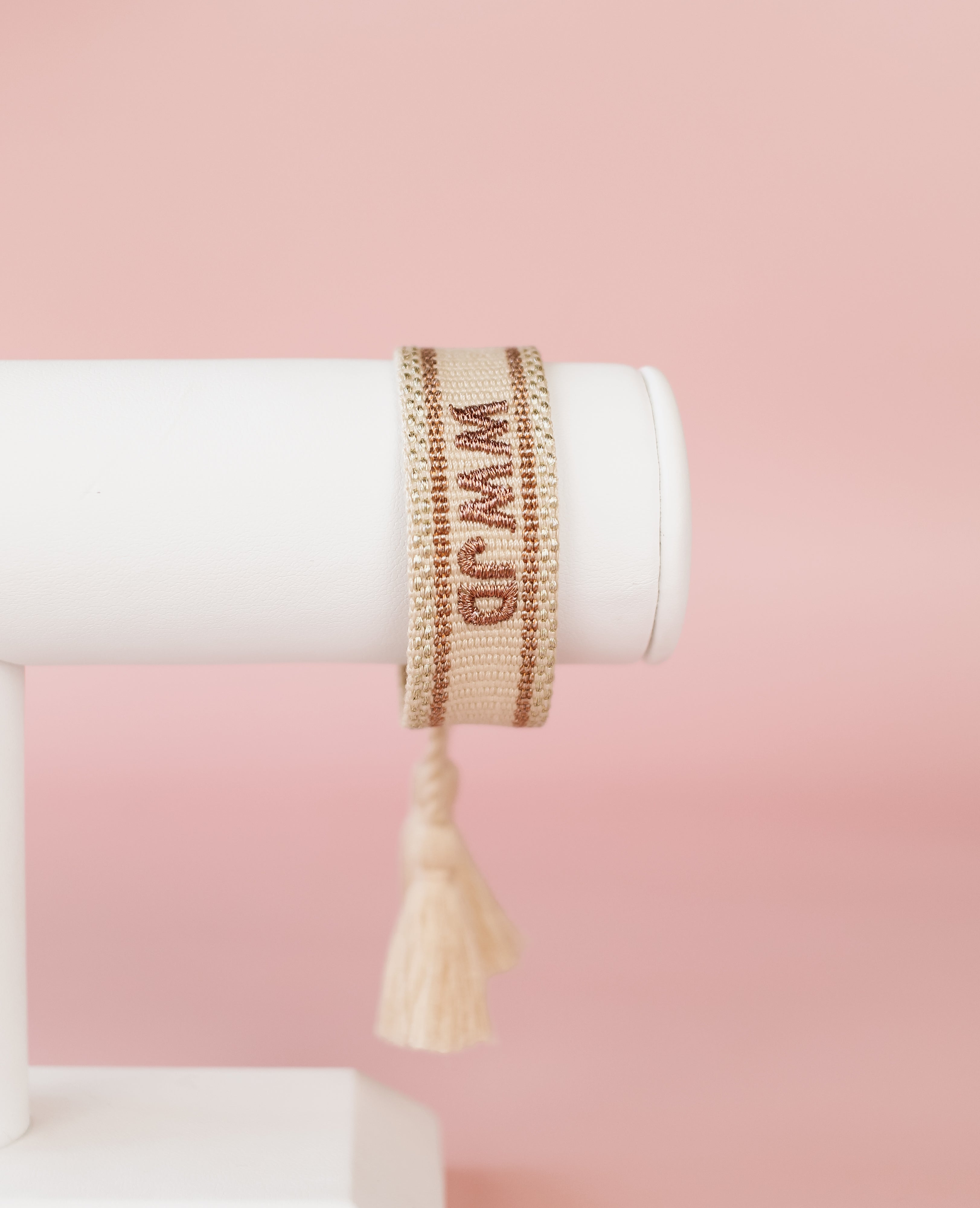 WWJD Embroidered Bracelet