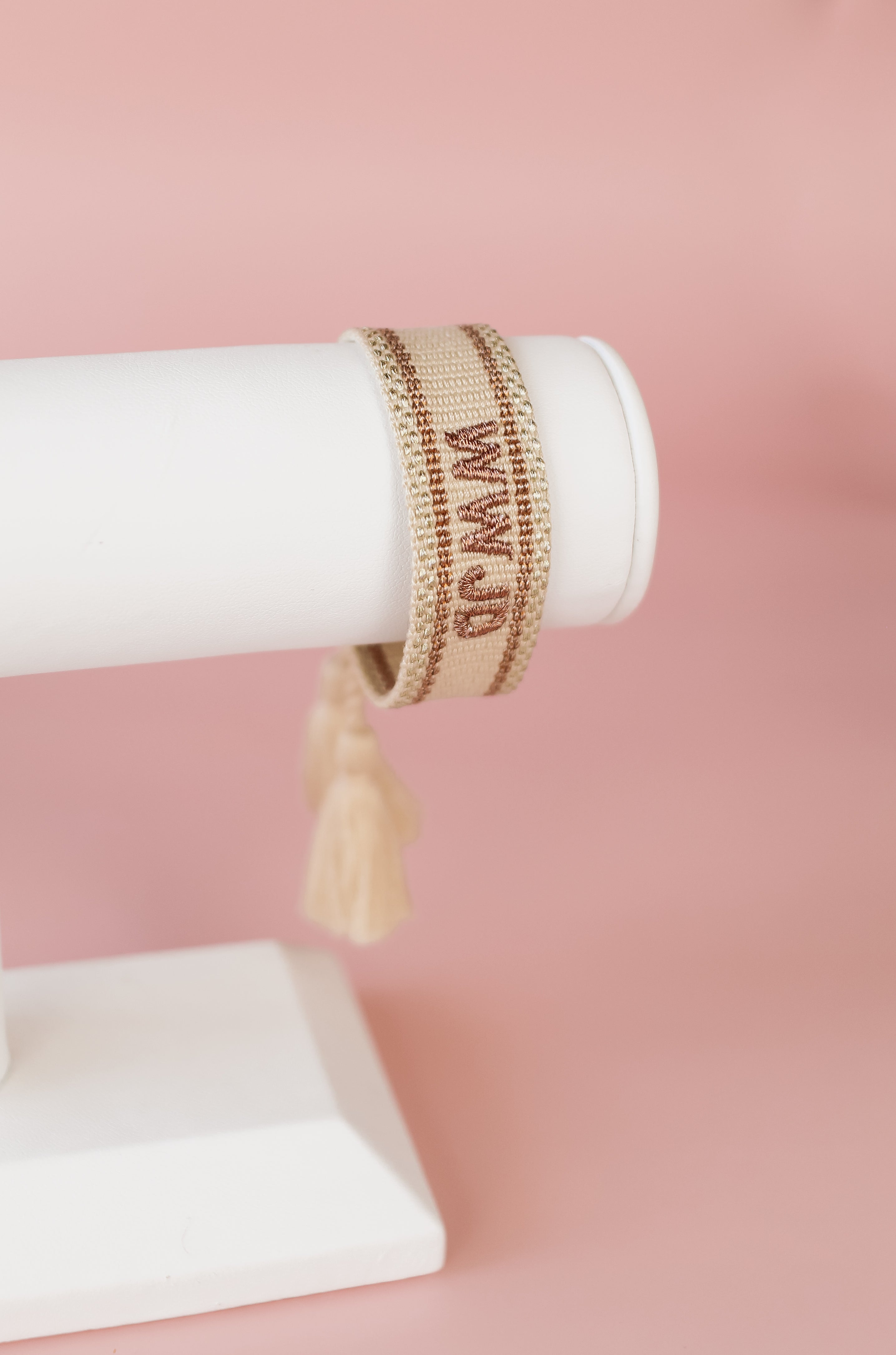 WWJD Embroidered Bracelet